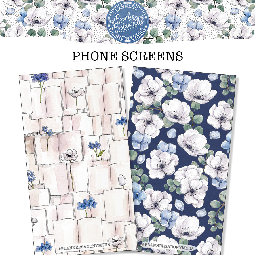 Books and Botanicals Phone Background