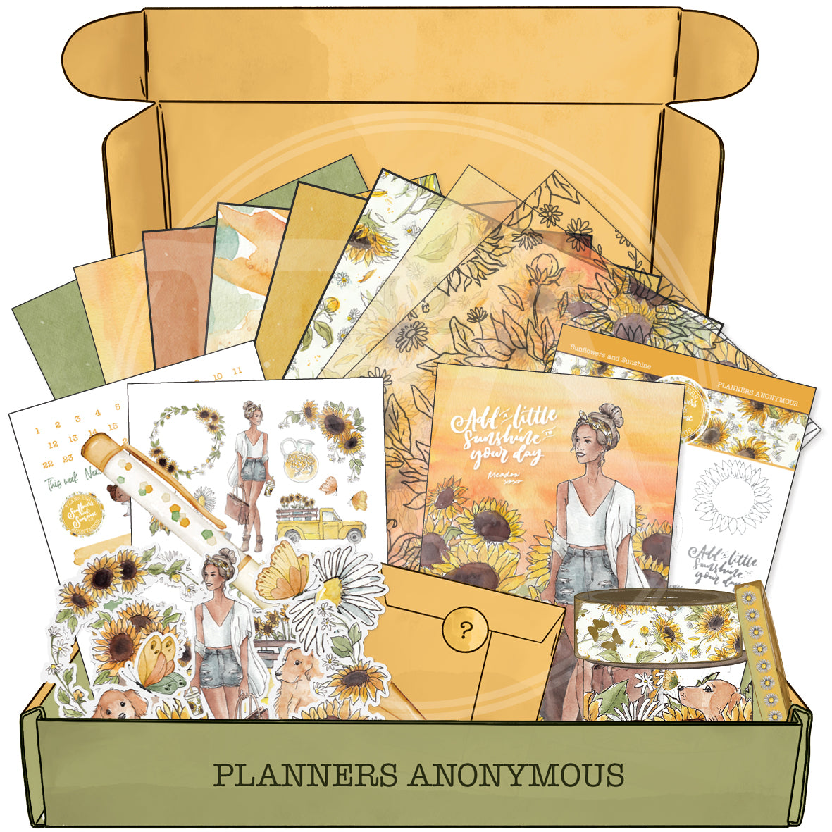 Sunflowers and Sunshine 2 Planner Kit
