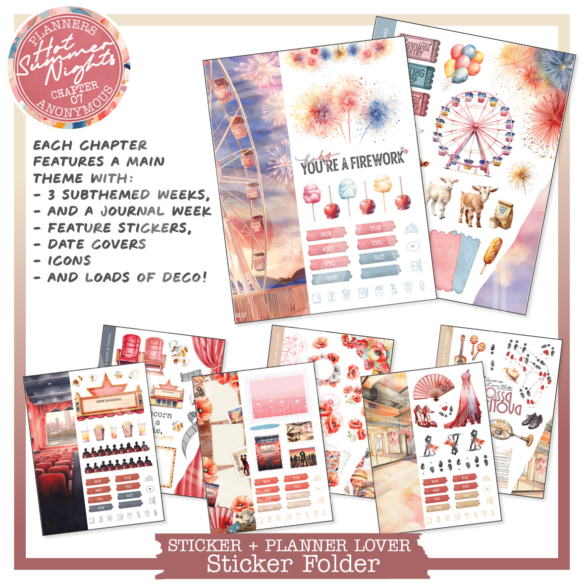 CH07: Hot Summer Nights Planner Lover Kit