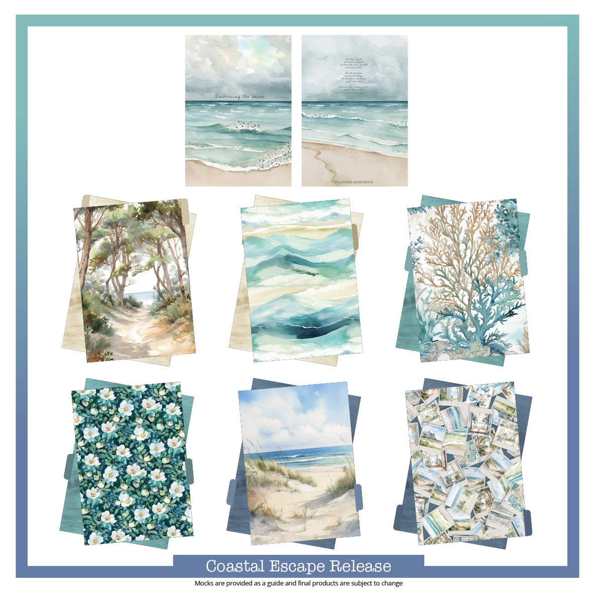 Coastal Escape A5 Divider Set