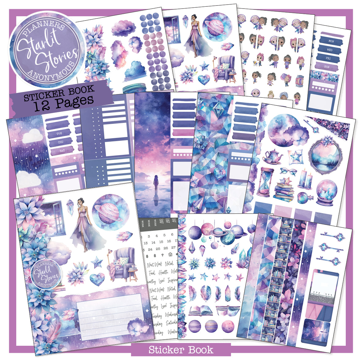 Mini Fairy Tale Sticker Book - Aesthetic Stickers for Scrapbooking & Bullet  Journaling