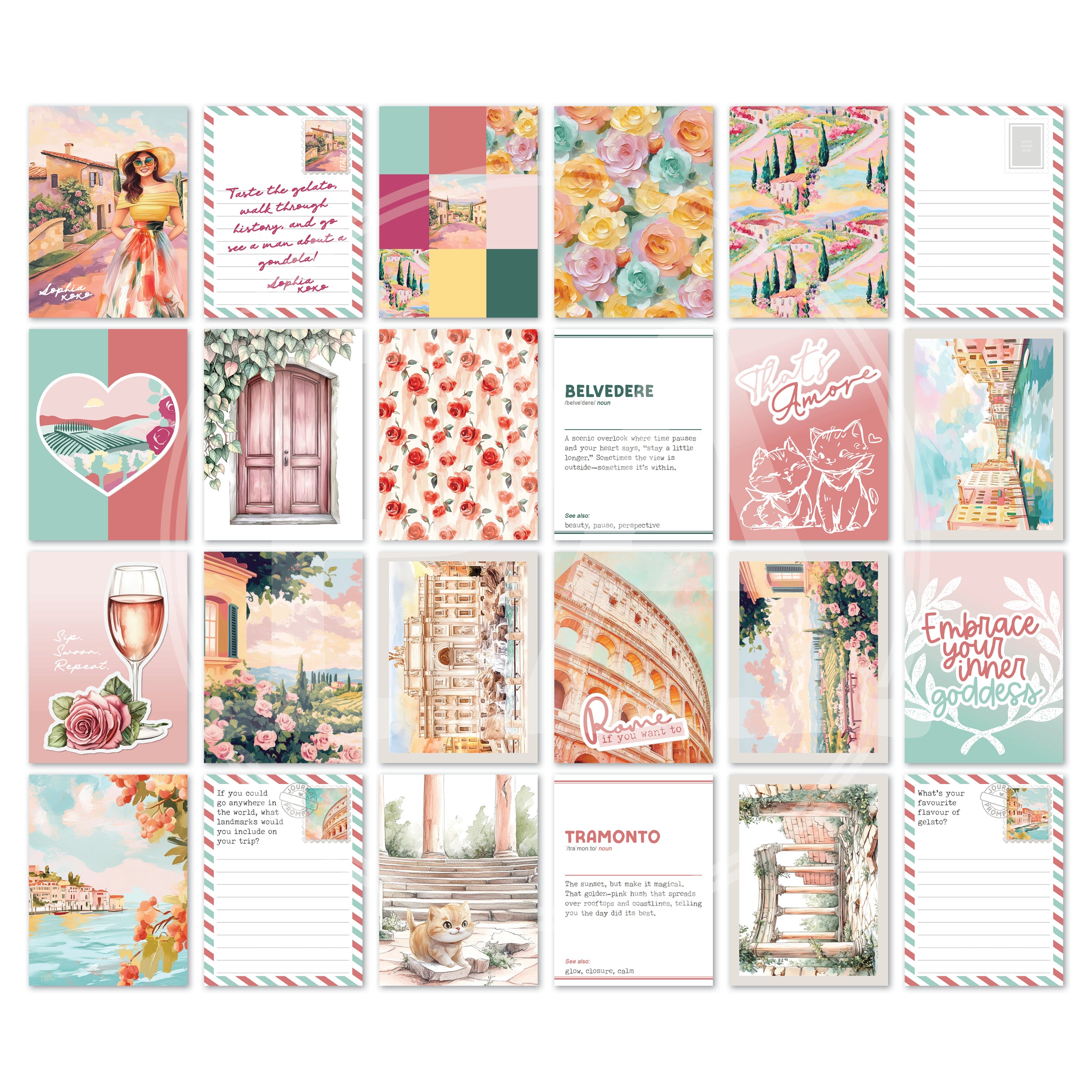 PC03: Ciao Bella Journal Card Printable-(US)