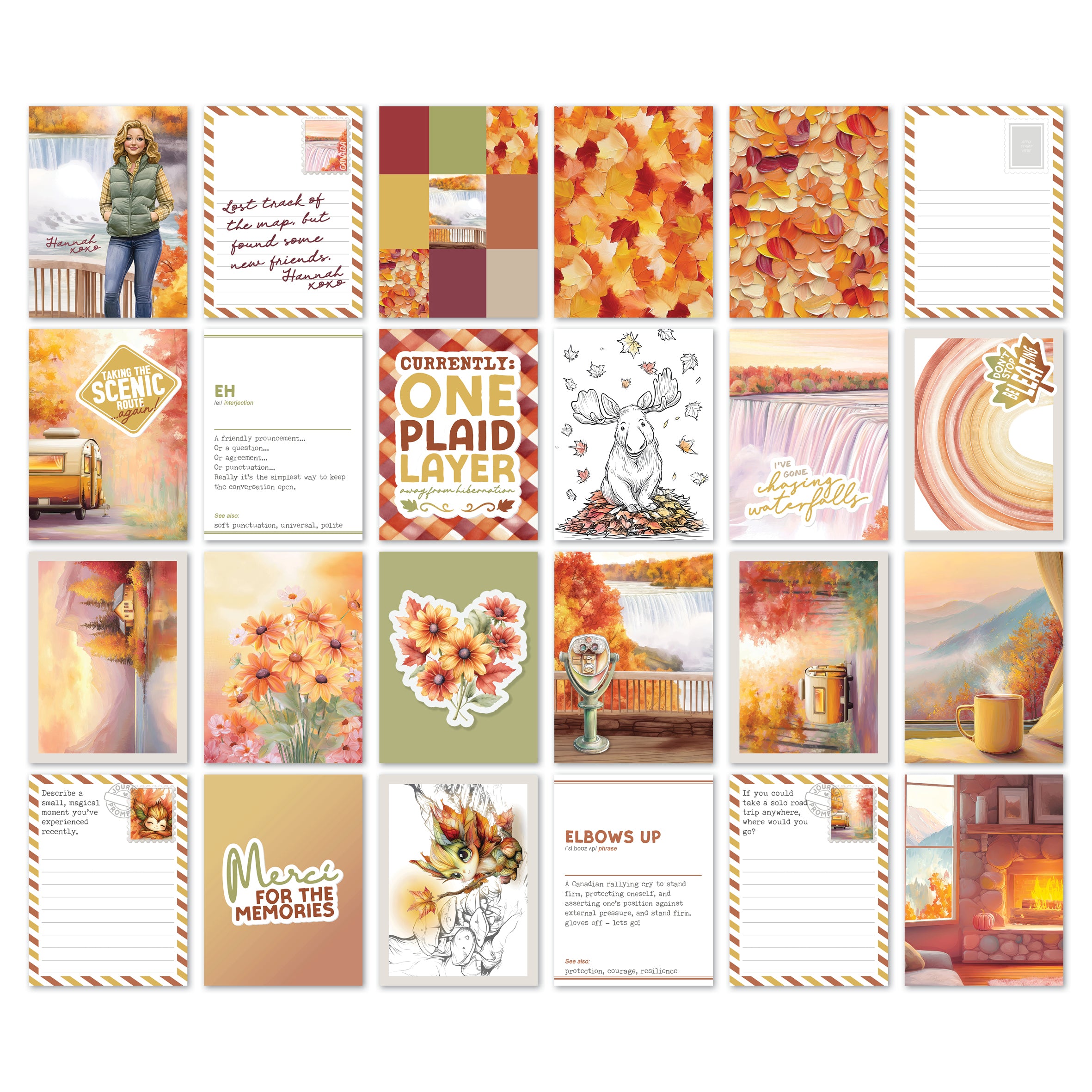 PC05: Maple Mornings Journal Card Printable-(US)