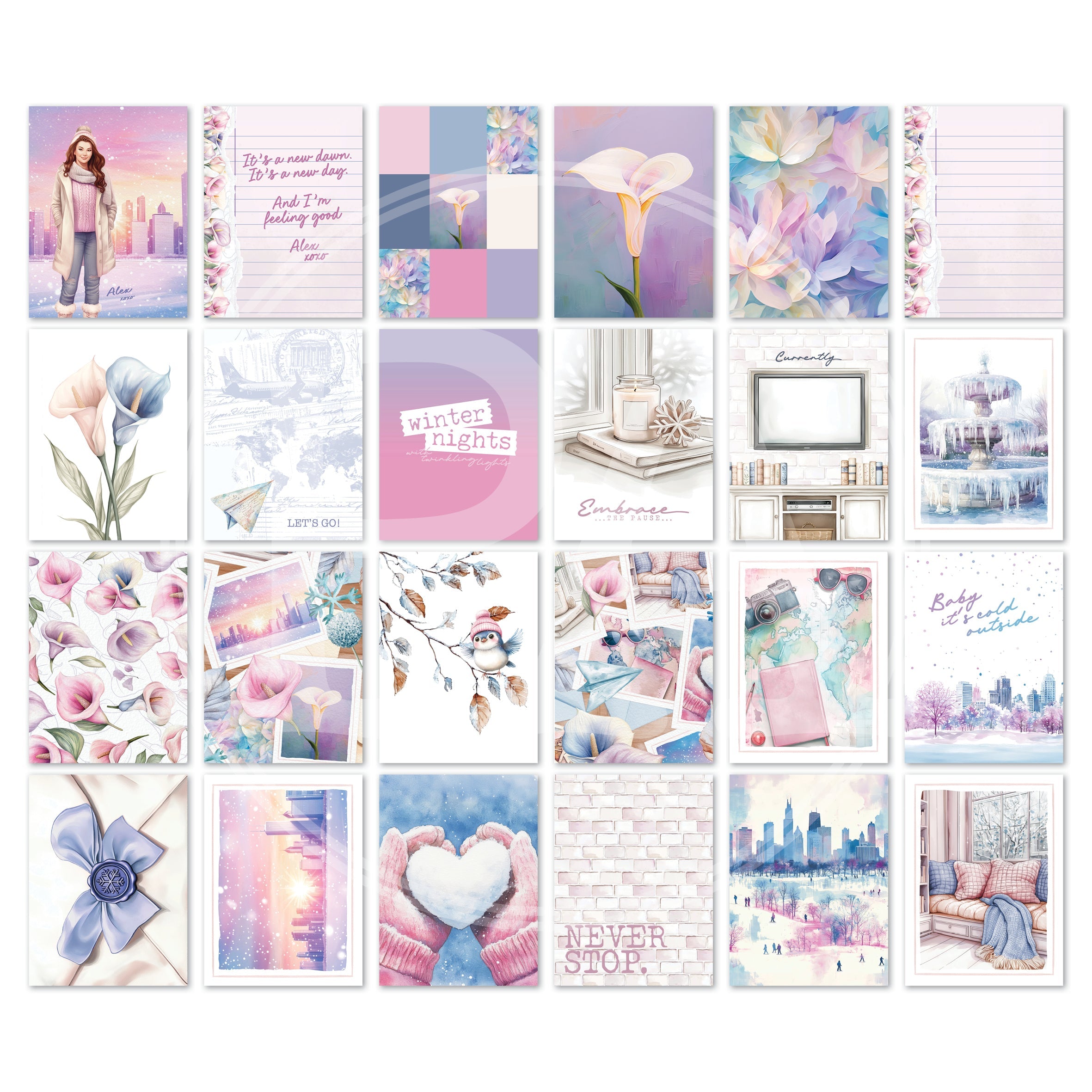 CH12: Winter Avenue Journal Card Printable-(US)