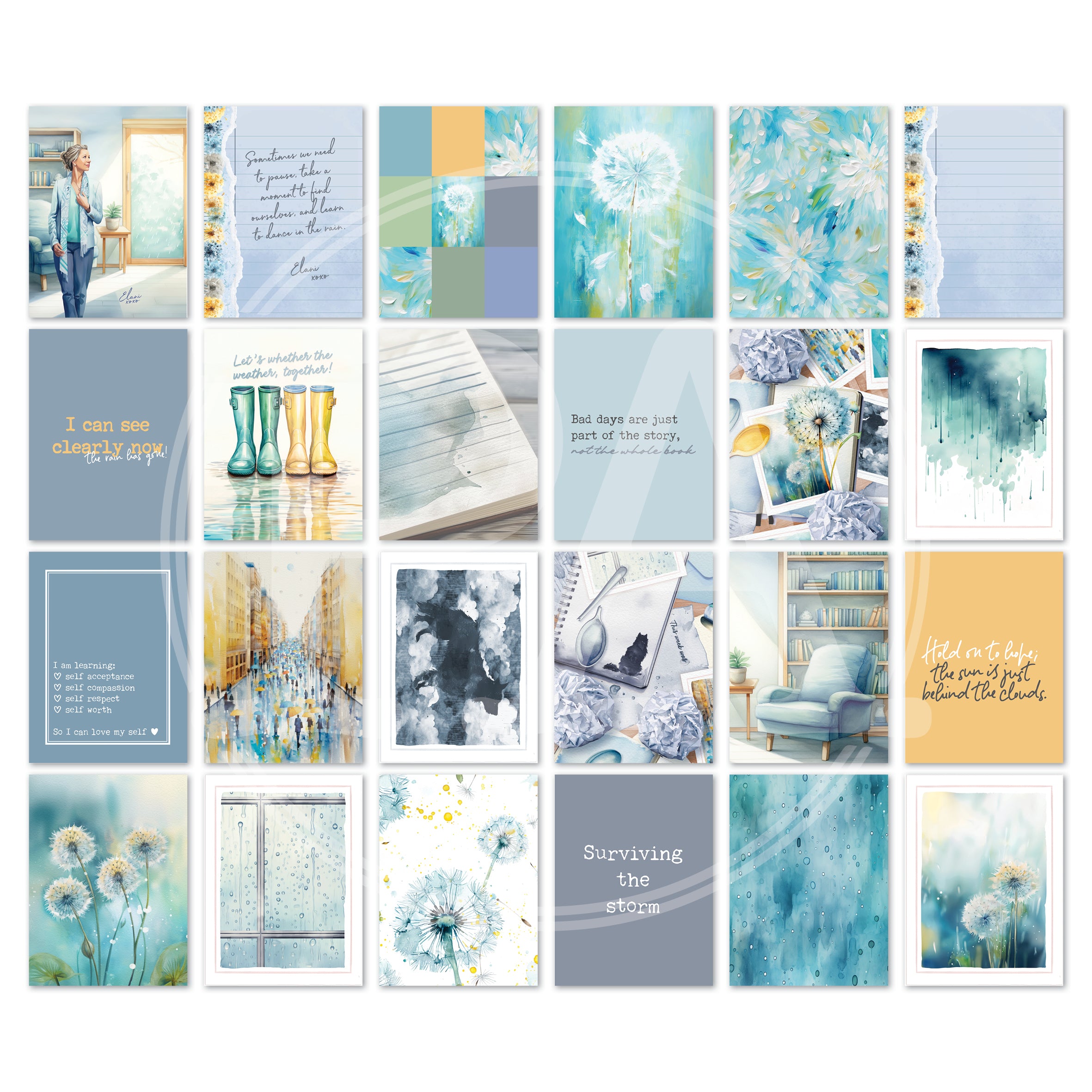 CH05: Showers and Flowers Journal Card Printable