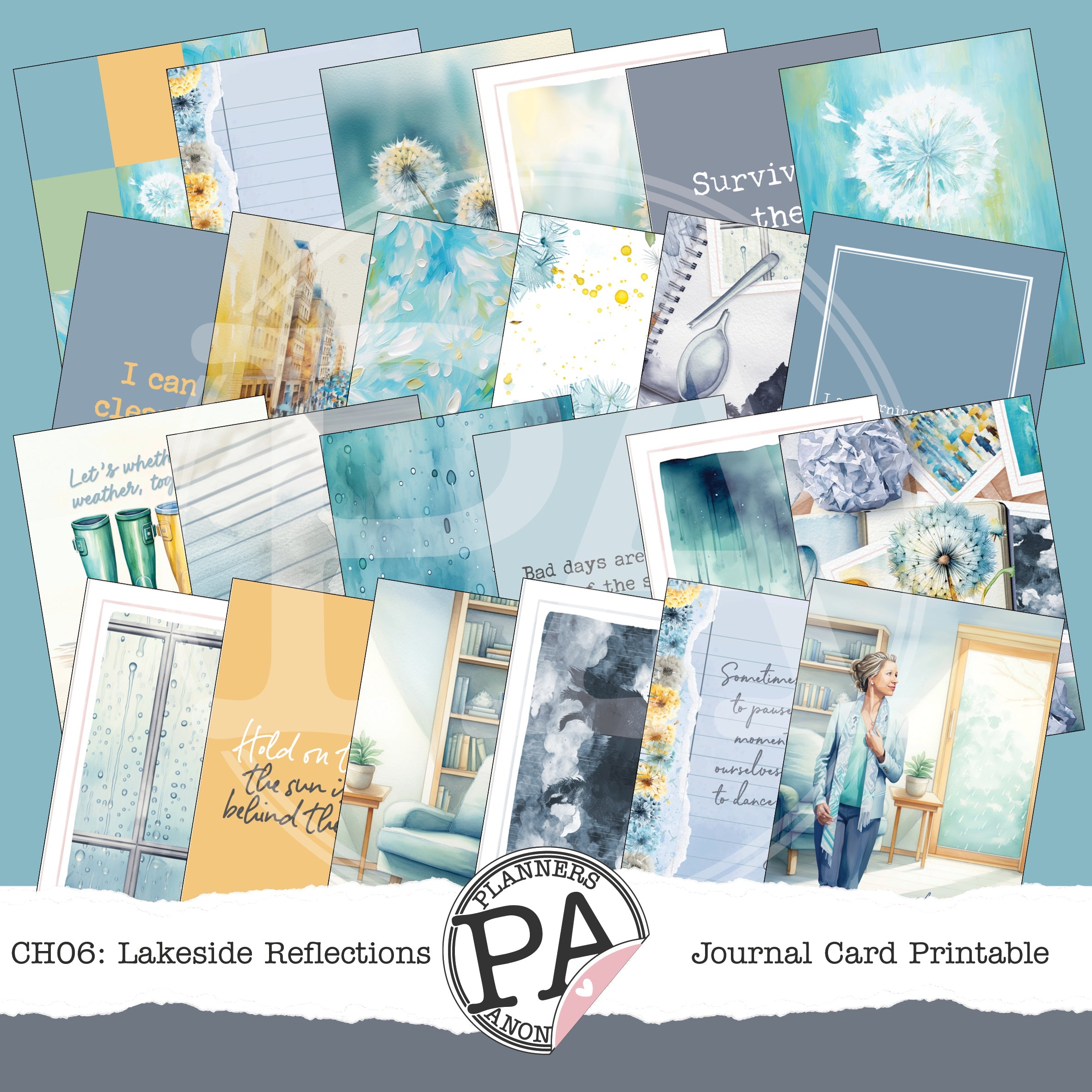 CH05: Showers and Flowers Journal Card Printable-(US)