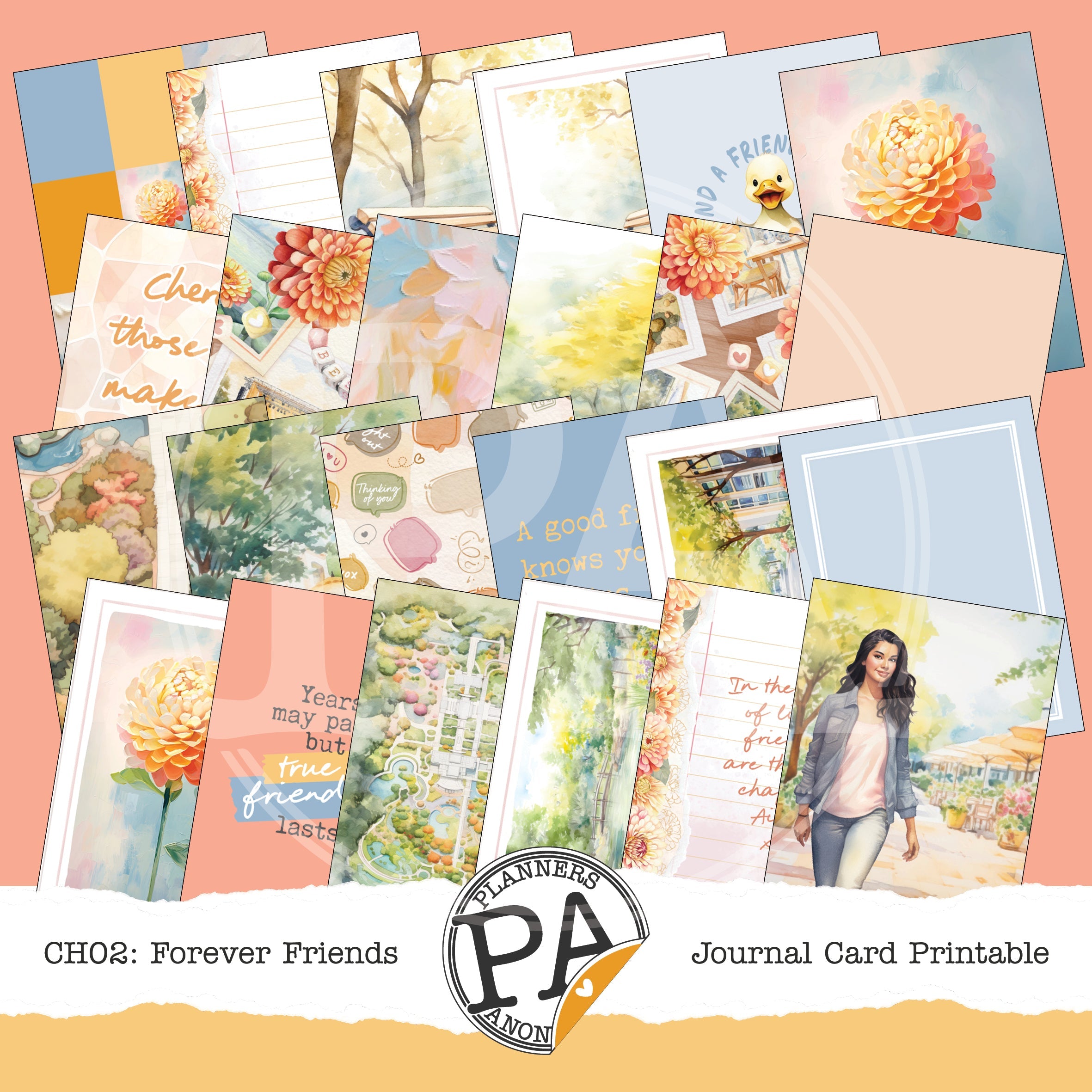 CH02: Forever Friends Journal Card Printable-(US)