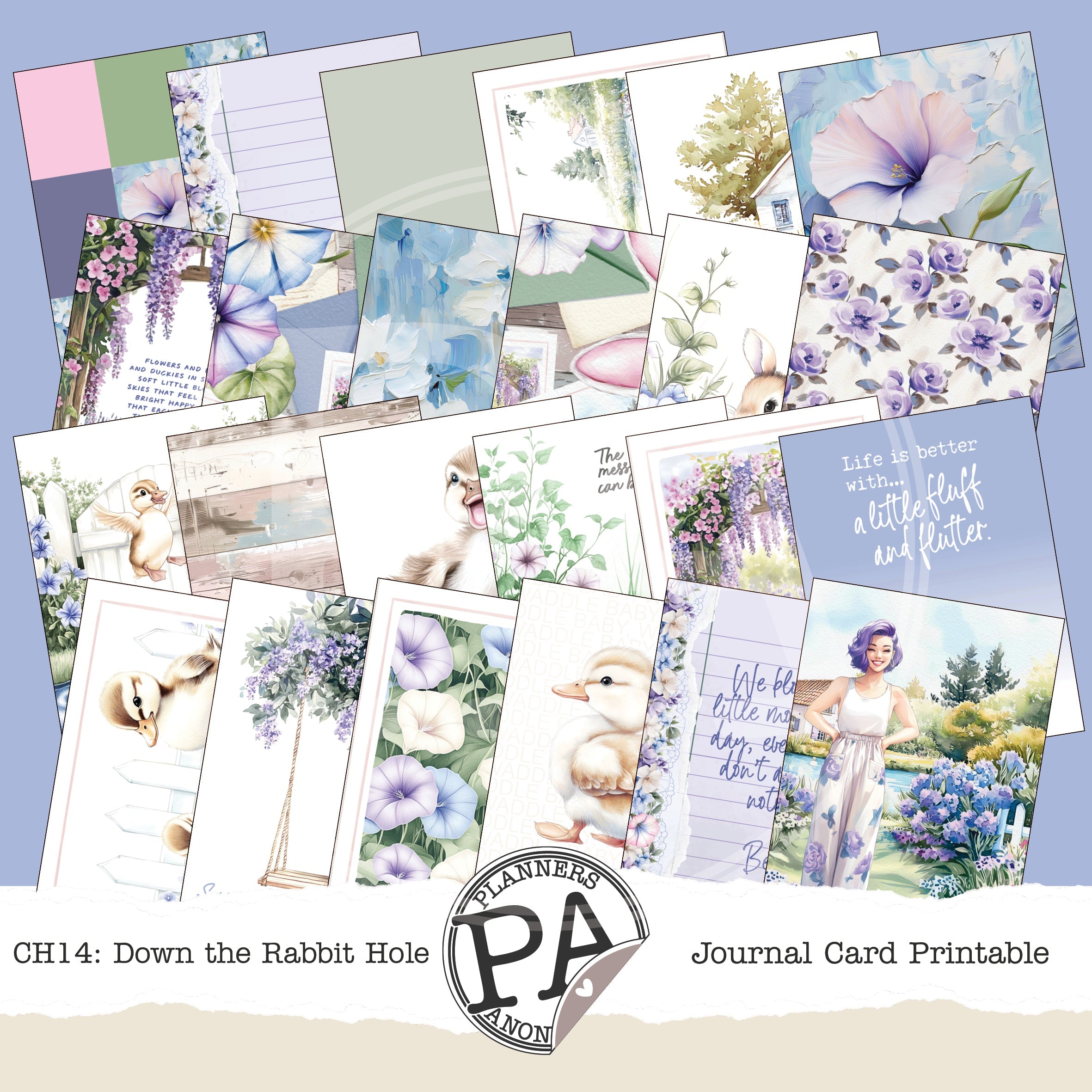 CH14: Down the Rabbit Hole Journal Card Printable-(US)