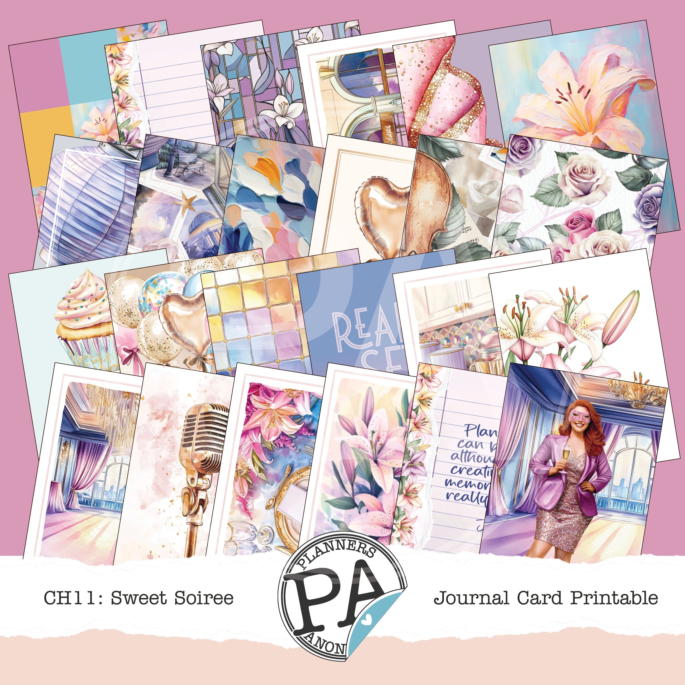 CH11: Sweet Soiree Journal Card Printable-(US)