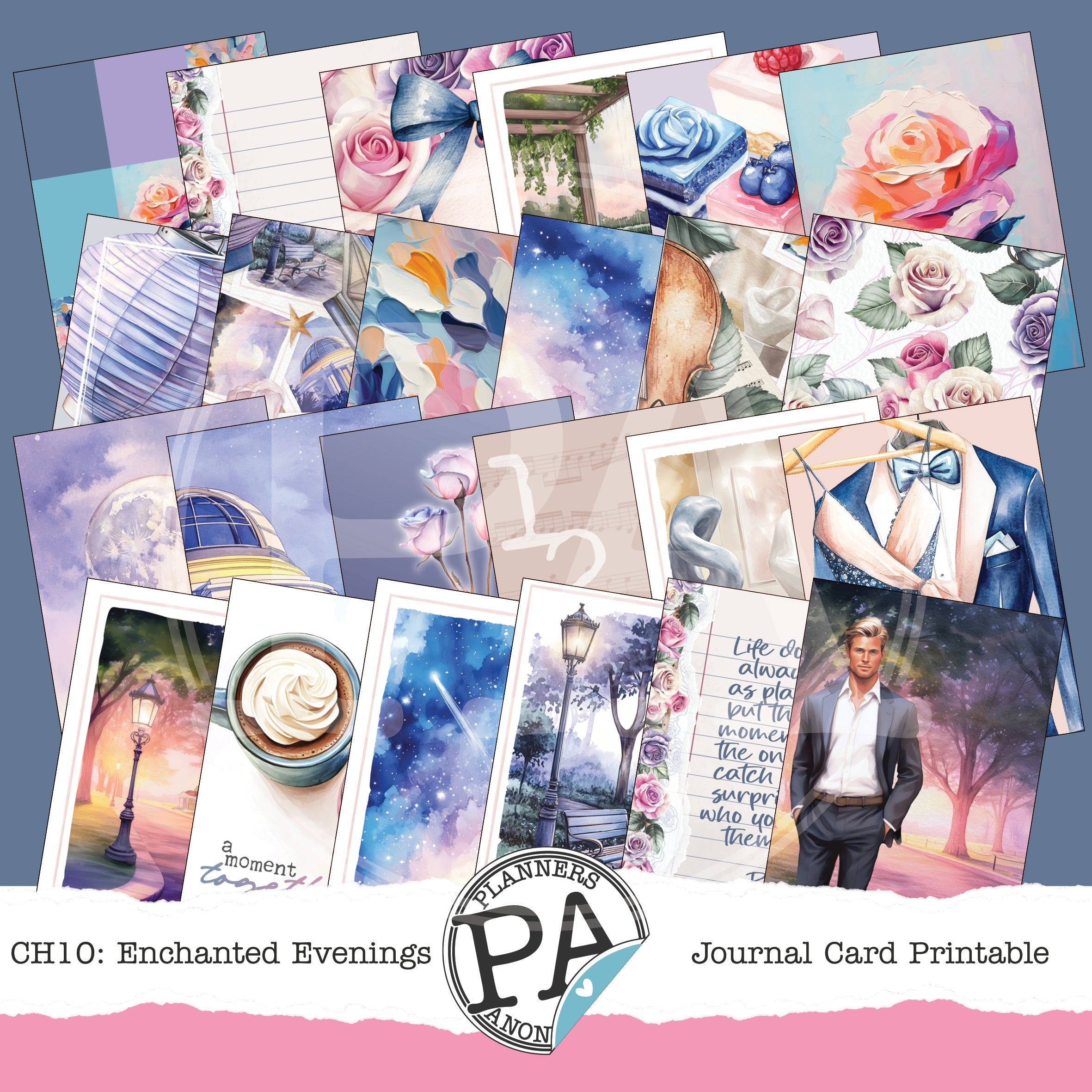 CH10: Enchanted Evenings Journal Card Printable-(US)