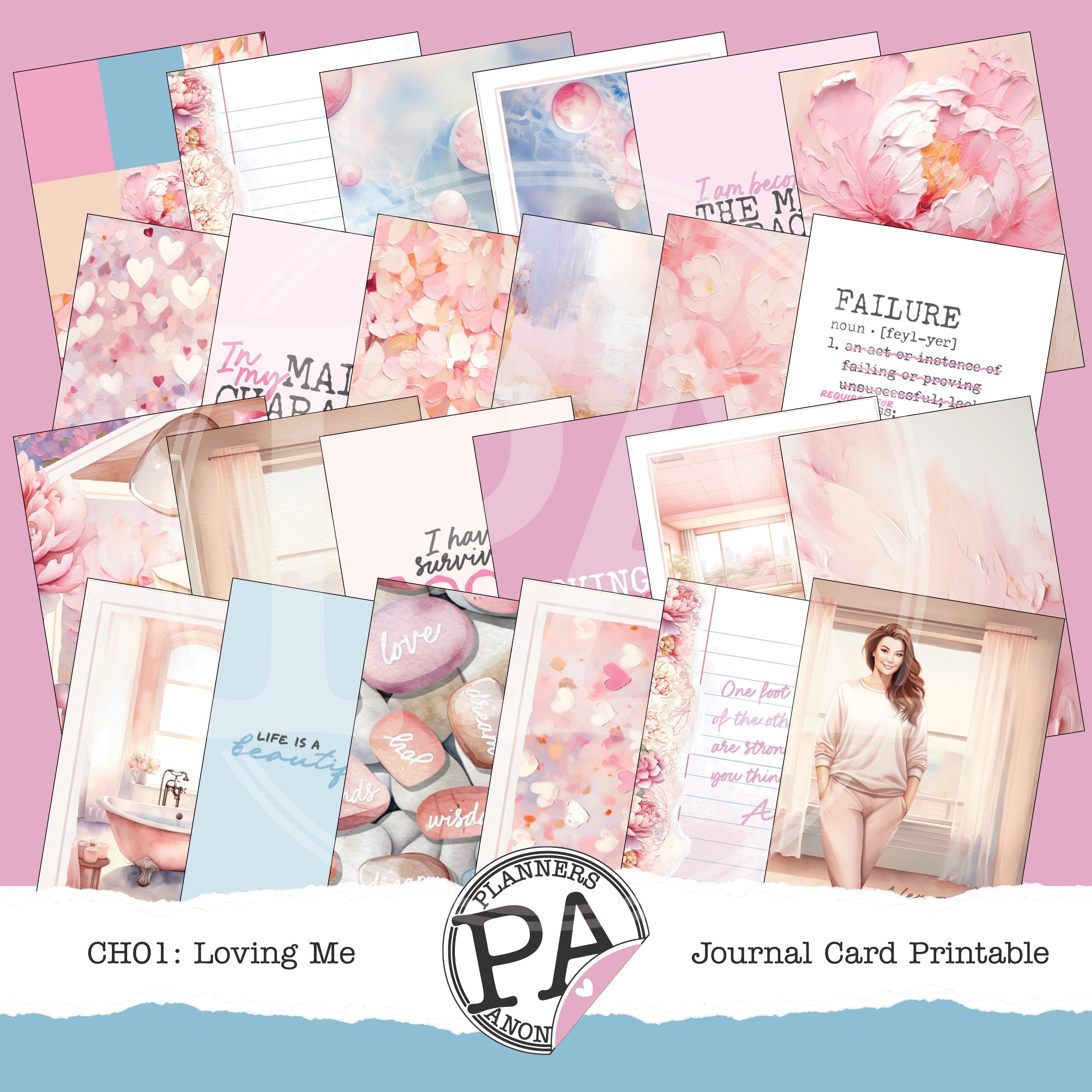 CH01: Loving Me Journal Card Printable-(US)