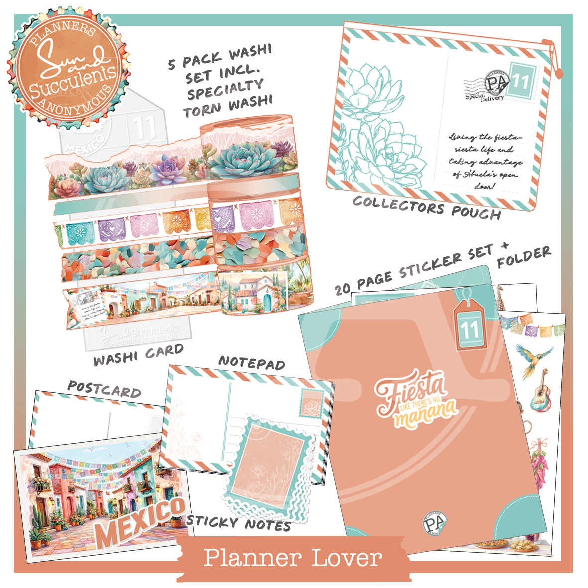 PC11: Sun and Succulents Planner Lover Kit