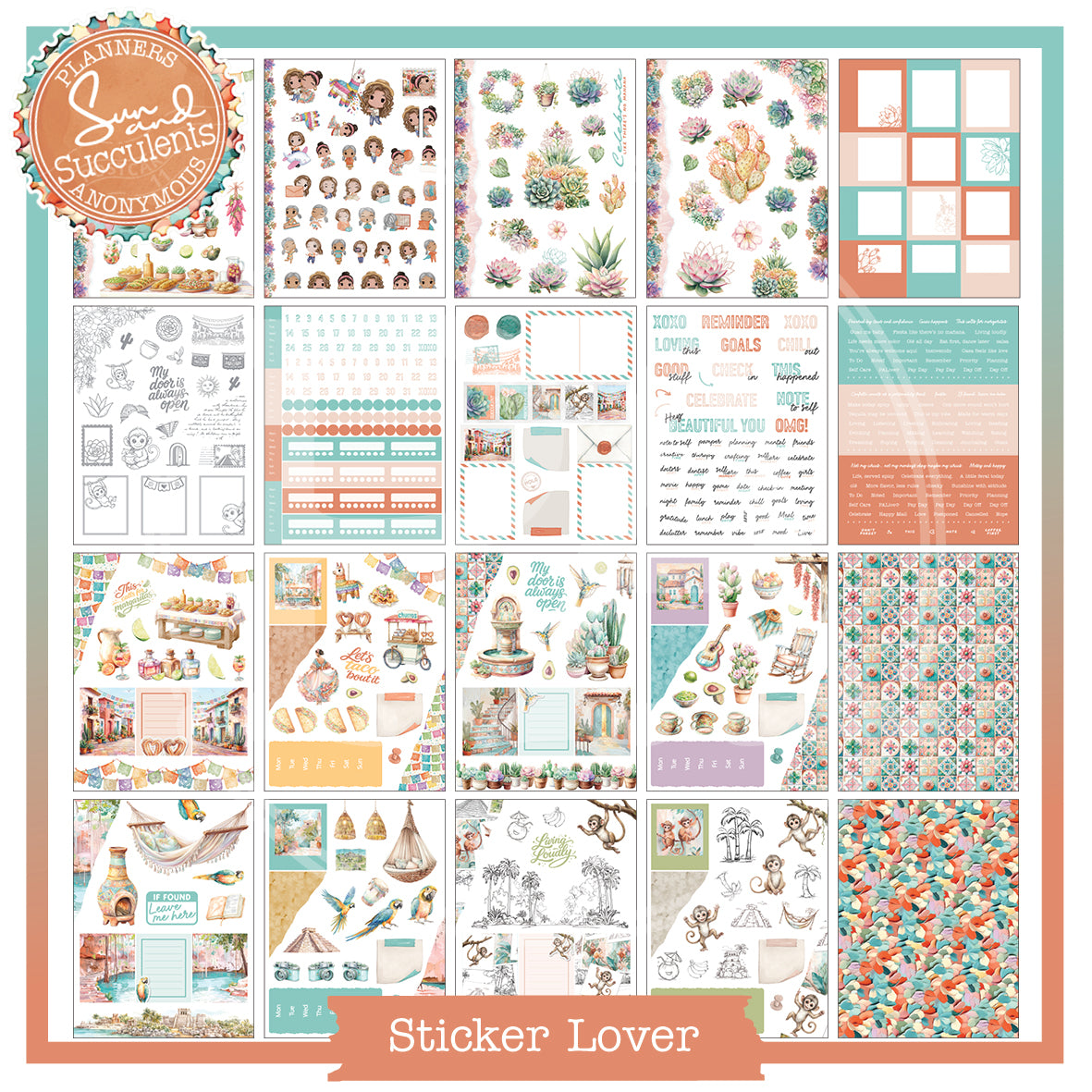 PC11: Sun and Succulents Planner Lover Kit
