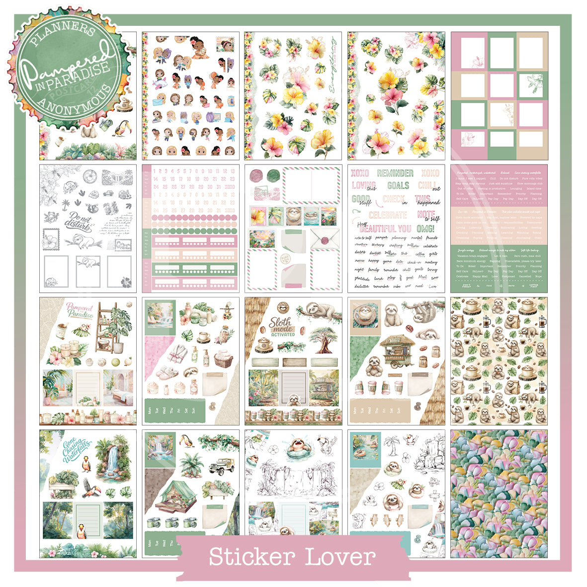 PC12: Pampered in Paradise Sticker Lover