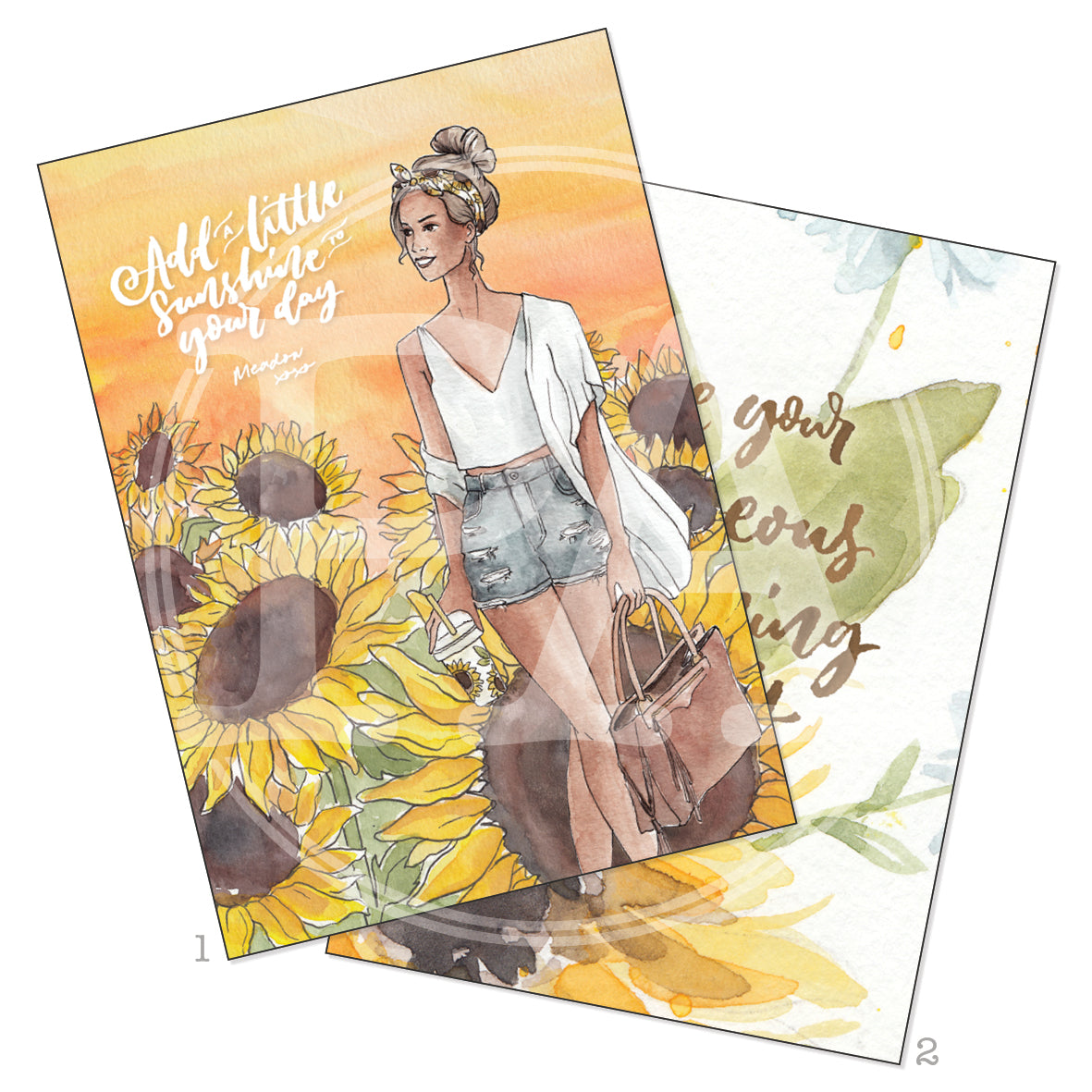 Sunflowers and Sunshine Printable Art Card
