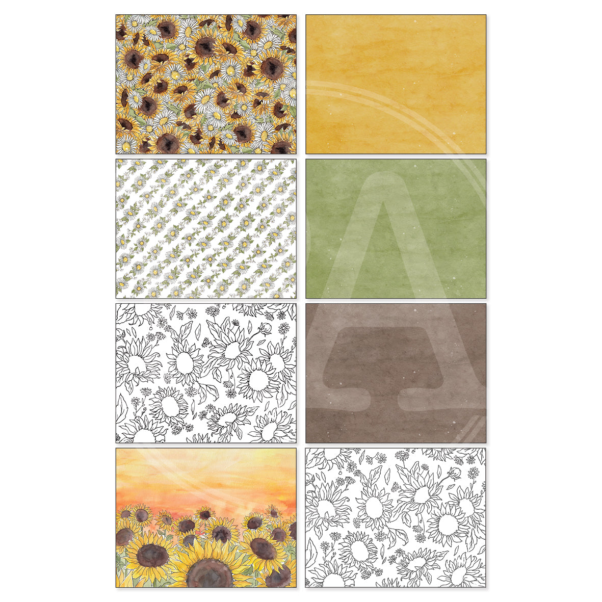 Sunflowers and Sunshine 2 additional paper pack