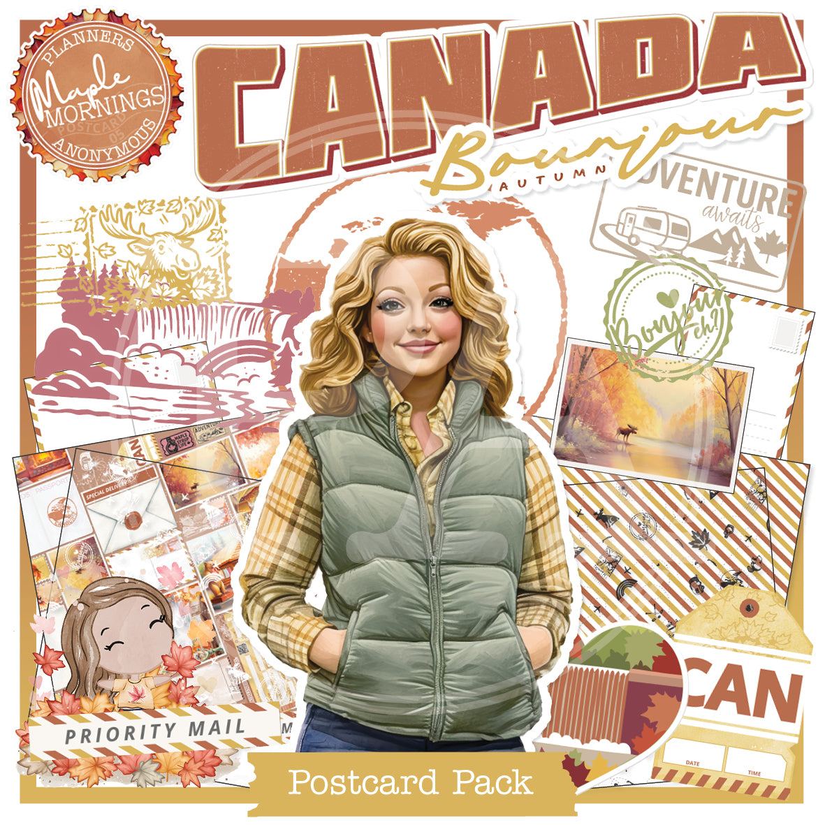 PC05: Maple Mornings Postcards Pack Printable