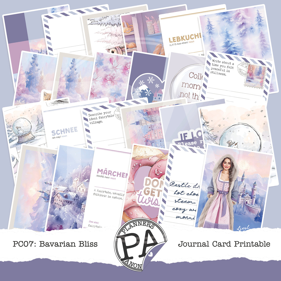 PC07: Bavarian Bliss Journal Card Printable