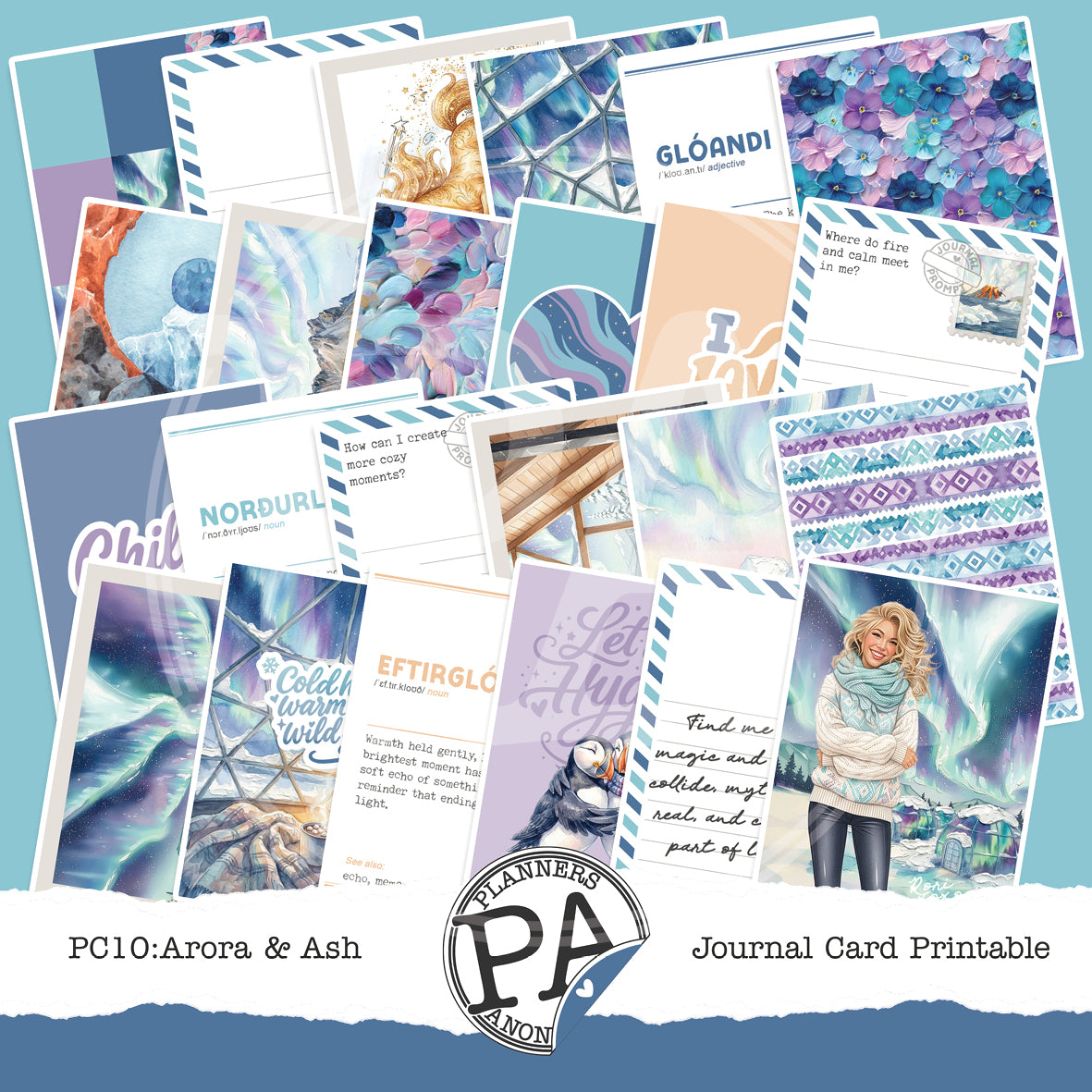 PC10: Aurora and Ash Journal Card Printable-(US)