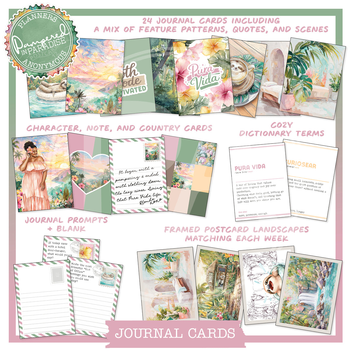 PC12: Pampered in Paradise Journal Card Printable