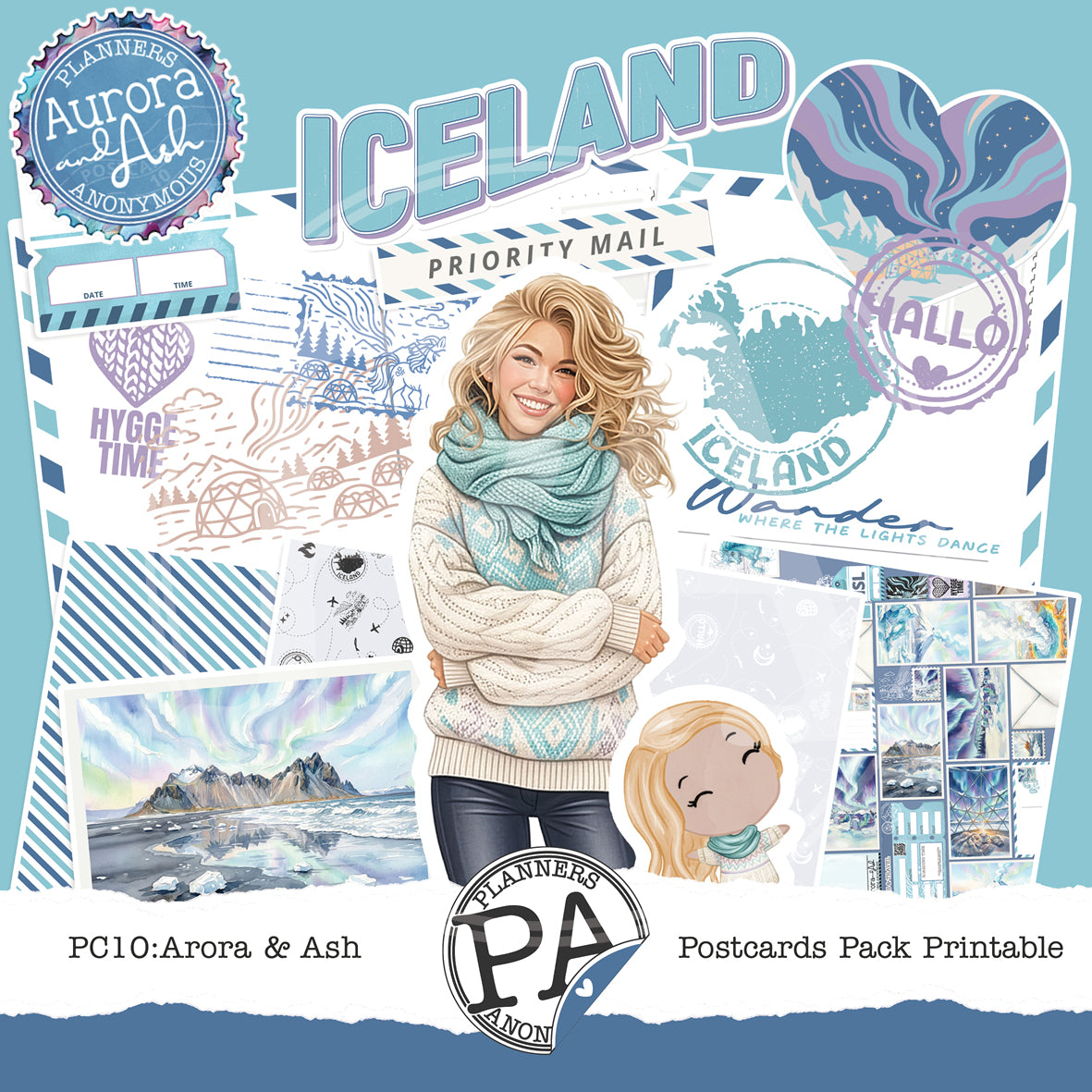 PC10: Aurora and Ash Postcards Pack Printable