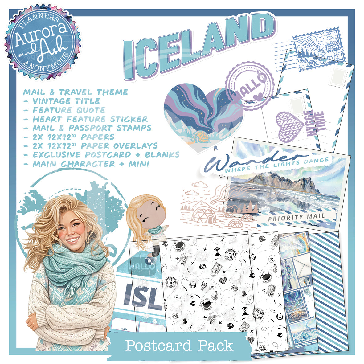 PC10: Aurora and Ash Postcards Pack Printable