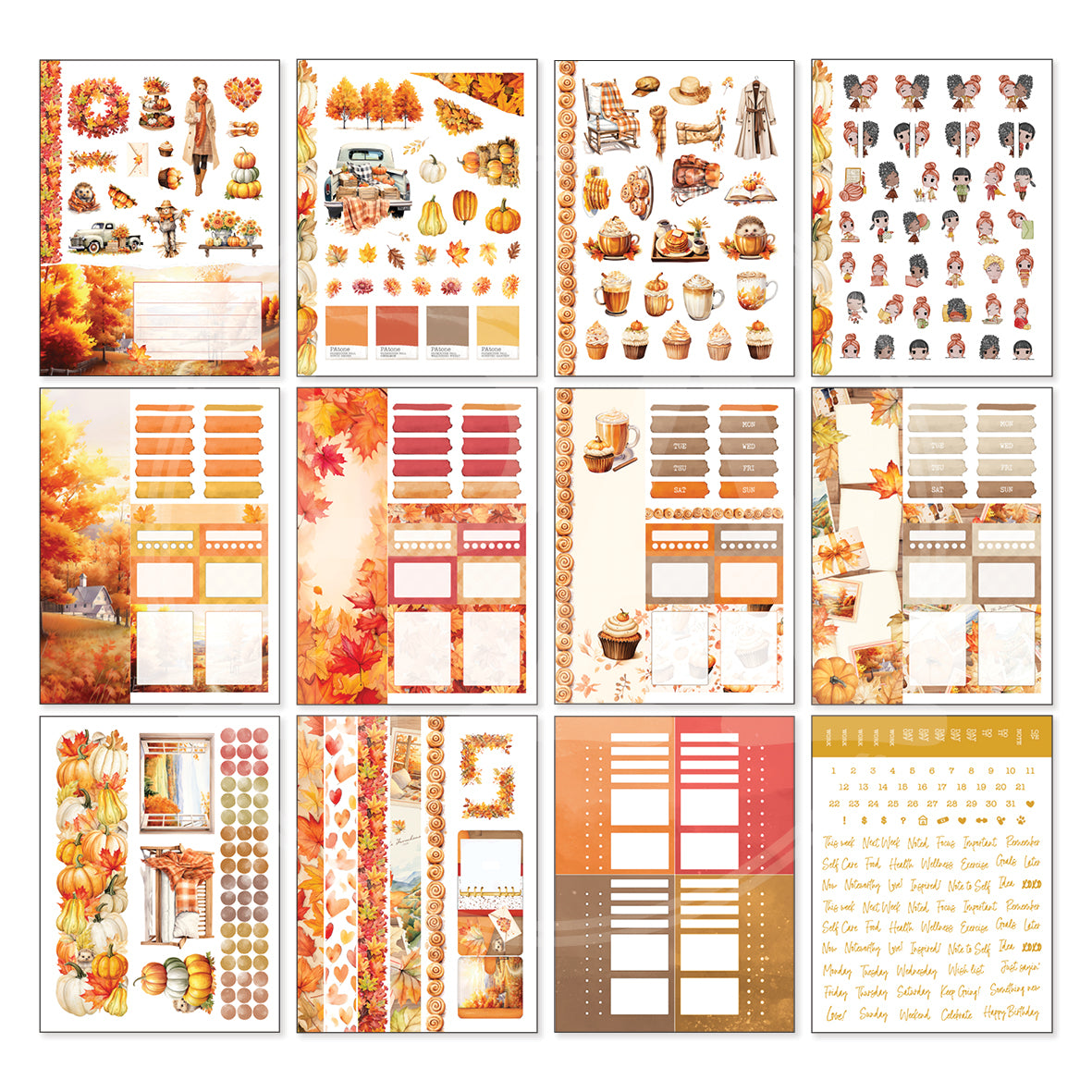 PEACH DATE DOT Monthly Planner Stickers