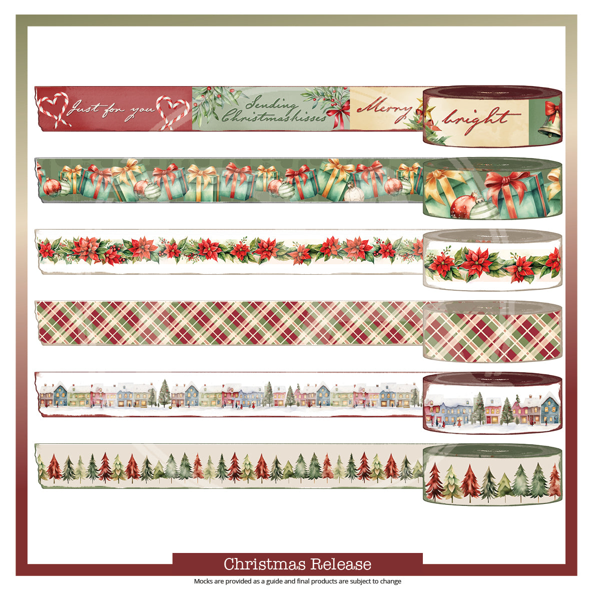 Heartfelt Holidays Washi 6 Pack