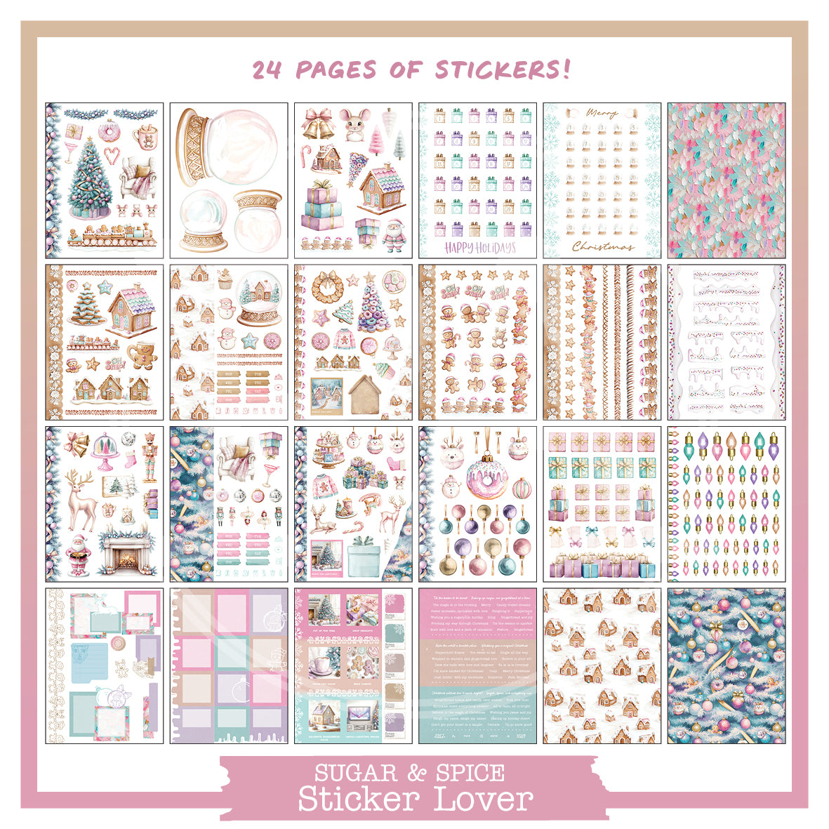 Sugar and Spice Christmas Sticker Lover