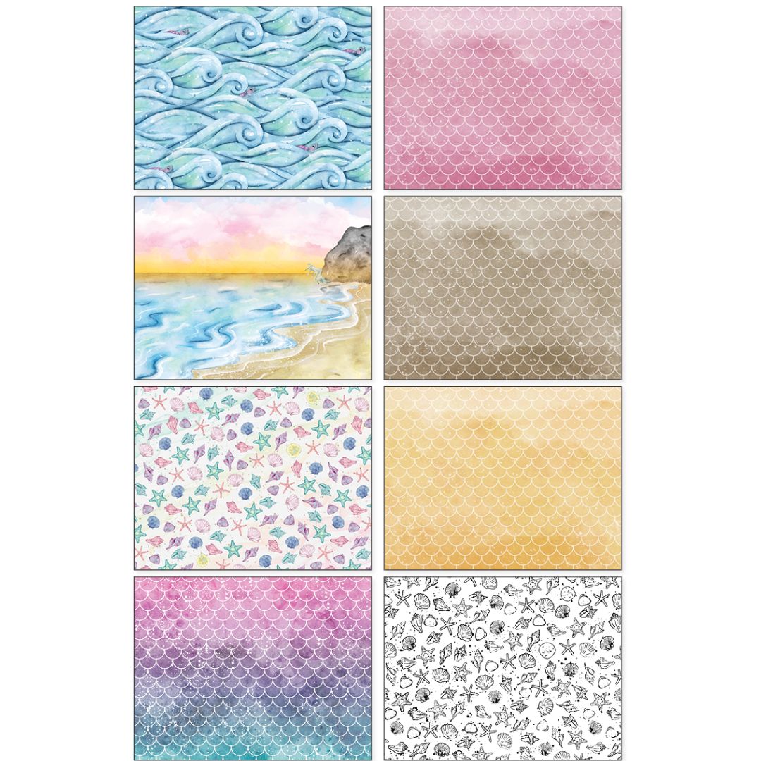 Mermaid Shores decorative paper pack