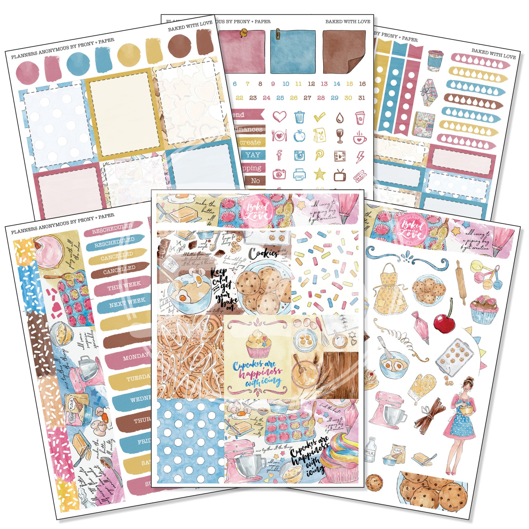 Baked With Love - Weekly Sticker Kit