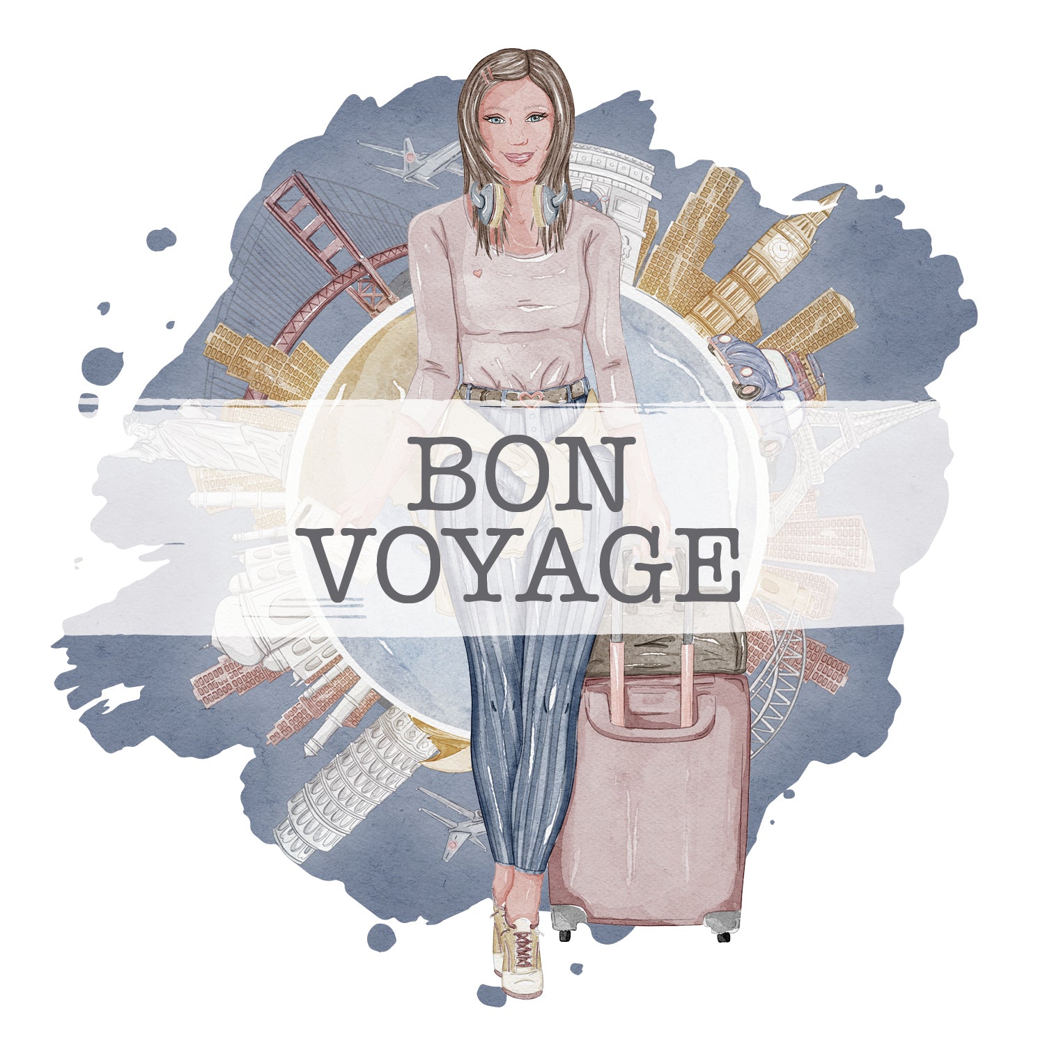 Bon Voyage decorative papers - additional