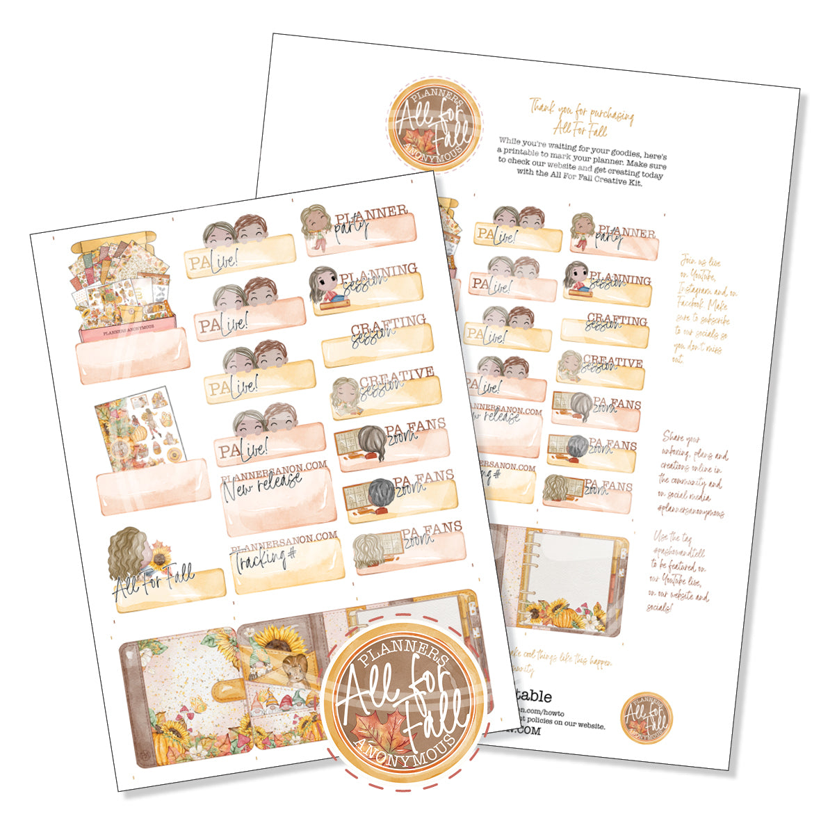 All For Fall Community Printable