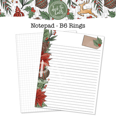 Deck The Halls Notepad (B6 Rings)