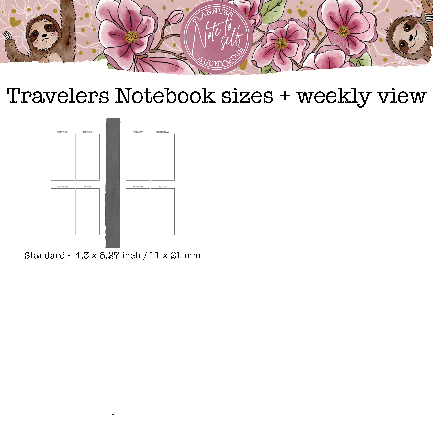 Note To Self Printable Luxe Weekly Inserts