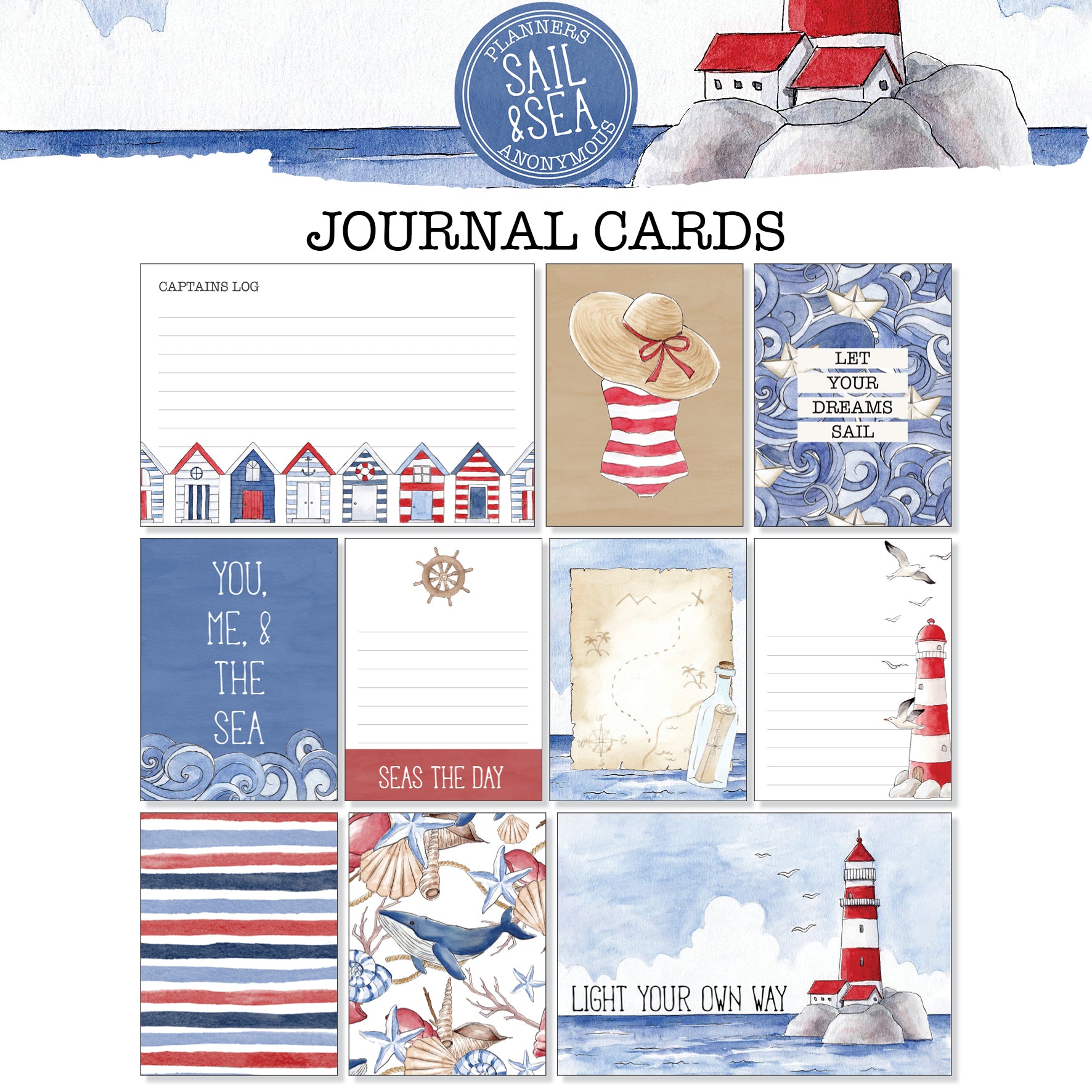 Sail and Sea Journal Cards