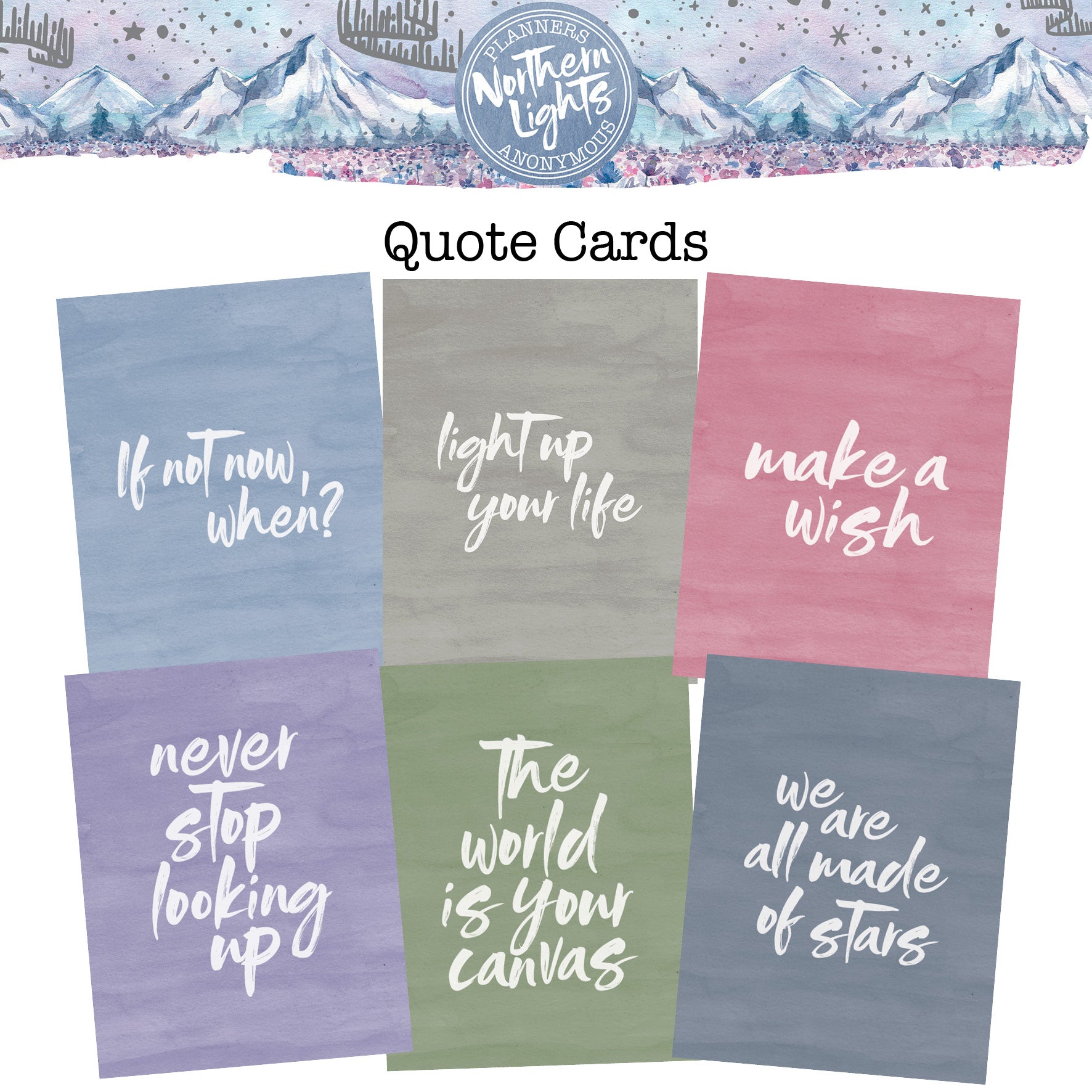 Northern Lights  Quote Cards