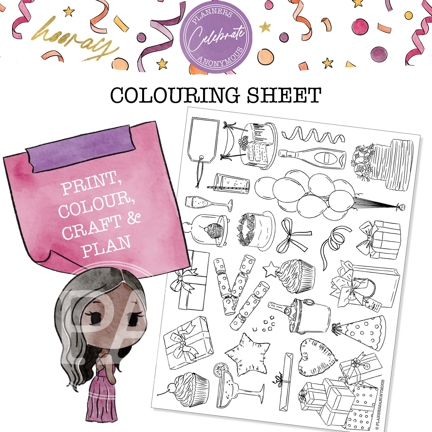 Celebrate Colouring Sheet