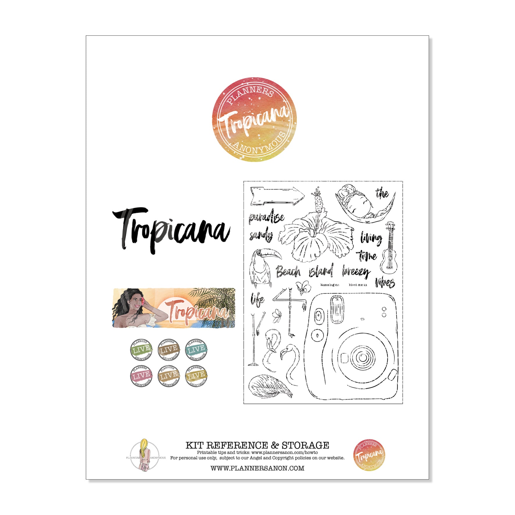 Tropicana Kit Reference Page