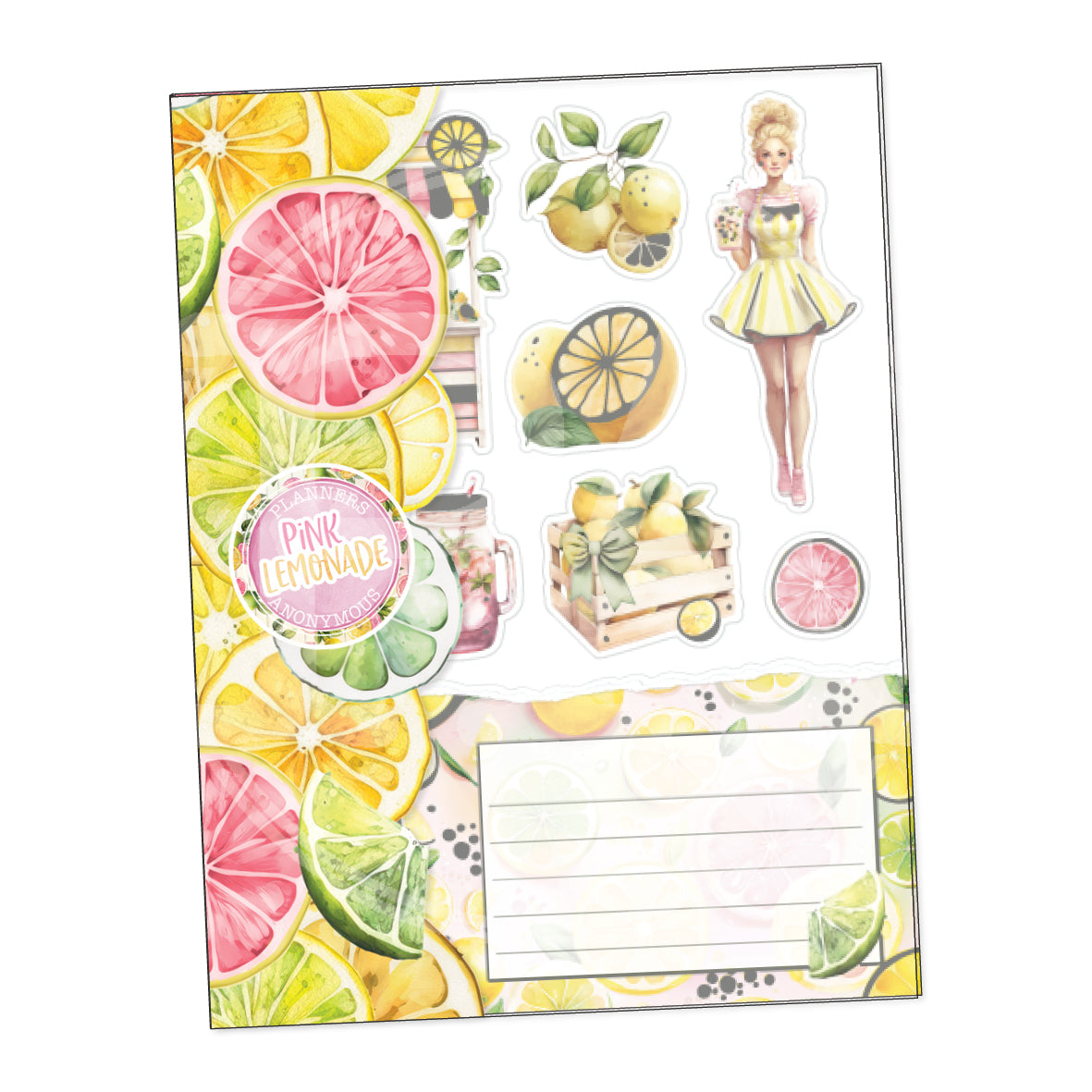 Colored Number Stickers Color Coordinated for the Boho Berry pink Lemonade  Landscape Planner 