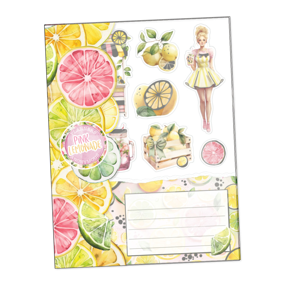 Pink Lemonade planner sticker book