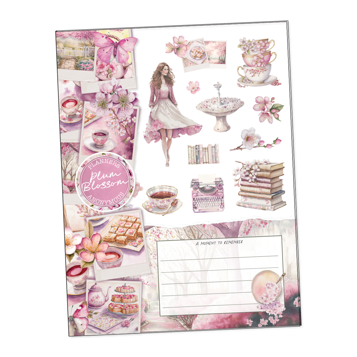 Plum Blossom planner sticker book