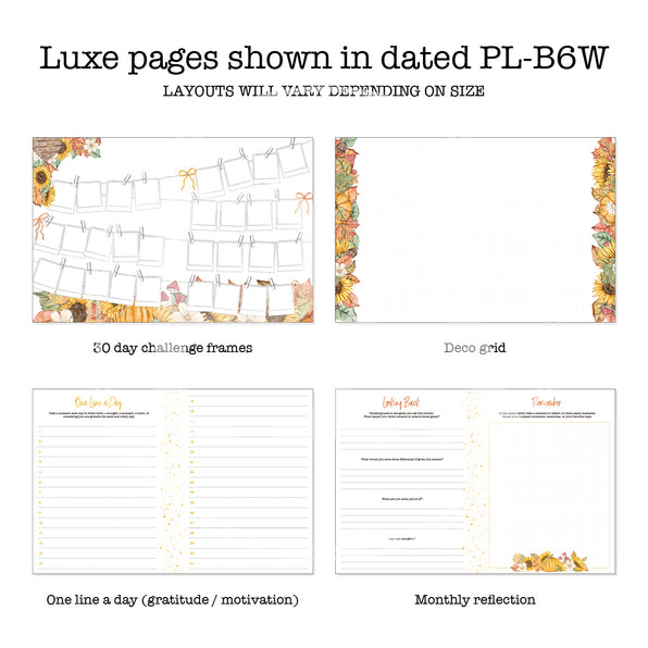 All For Fall Inserts Luxe Weekly Printable