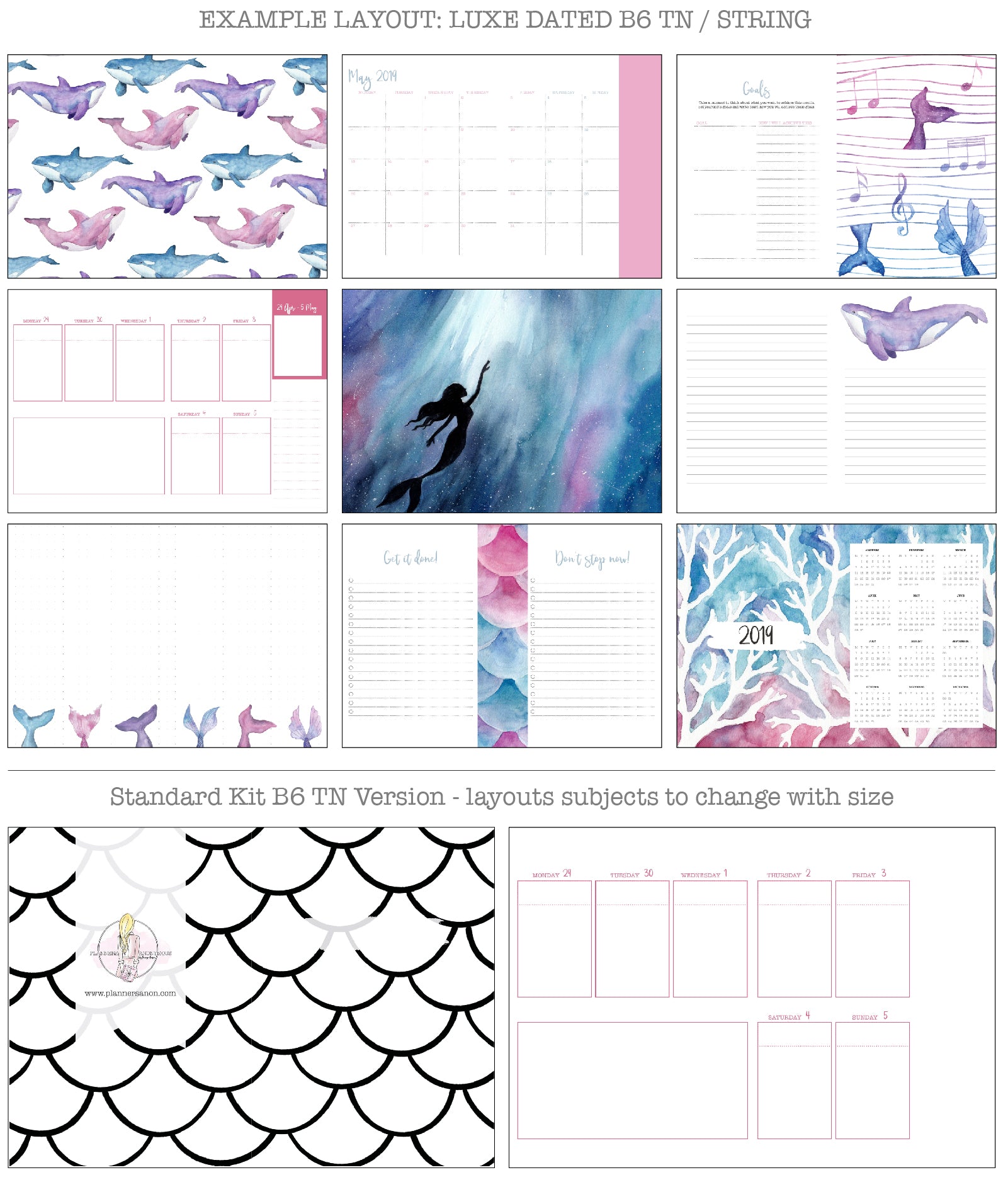 Whale Song Printable Inserts