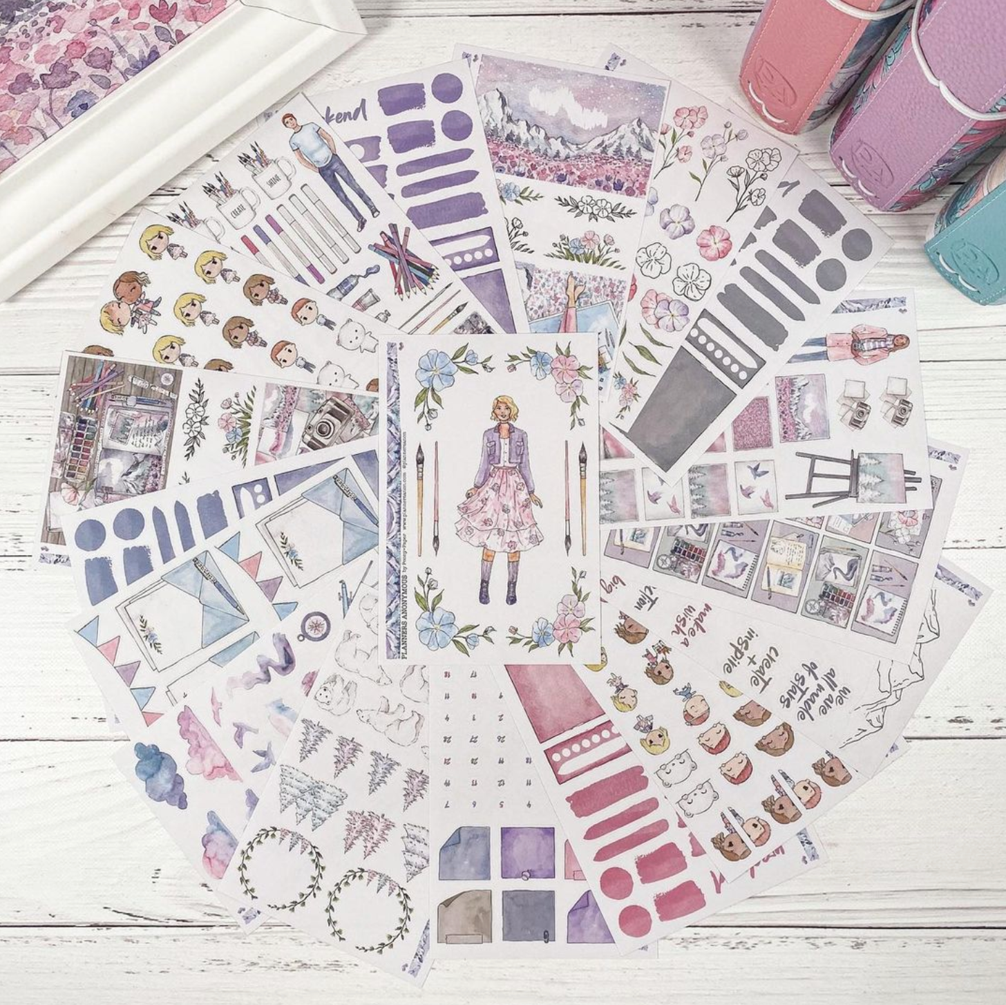 Northern Lights Decorative Planner Stickers