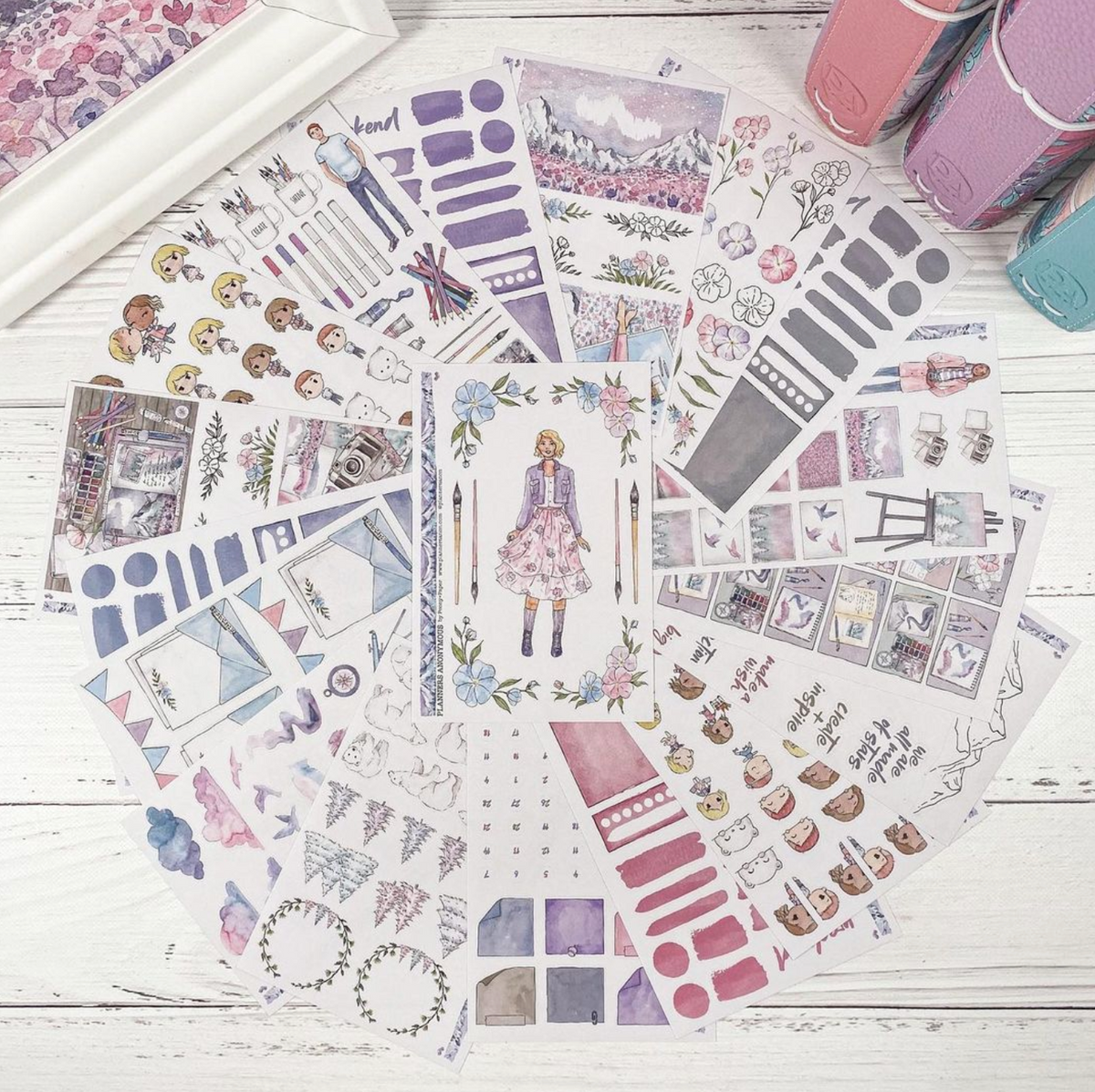 Northern Lights Decorative Planner Stickers