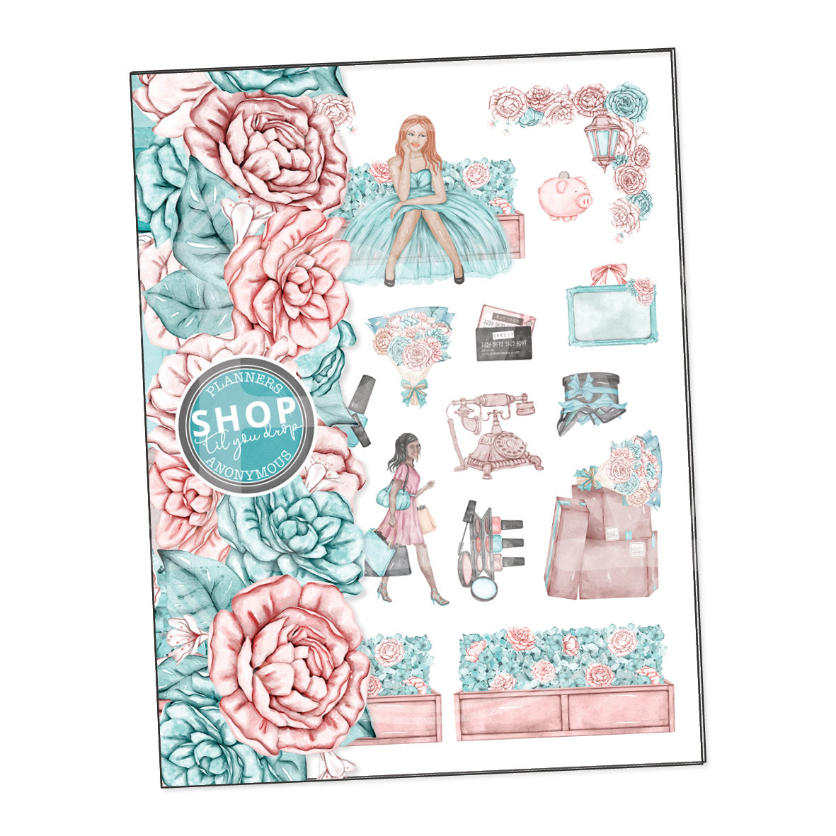 Shop til you drop planner sticker book