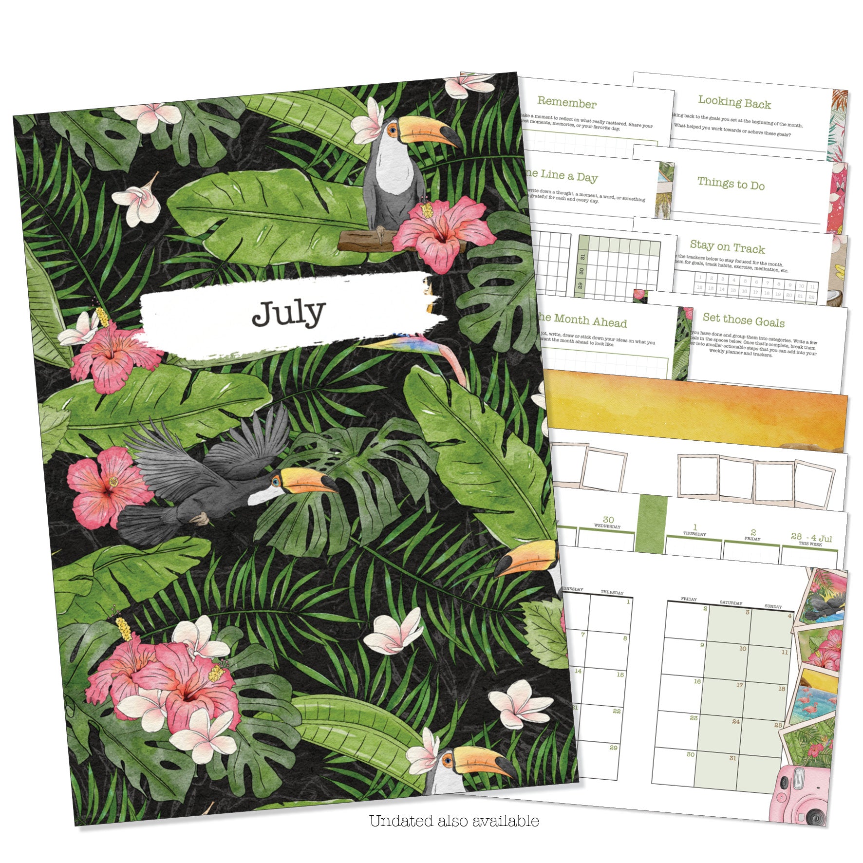 Tropicana Printable Luxe Weekly Inserts