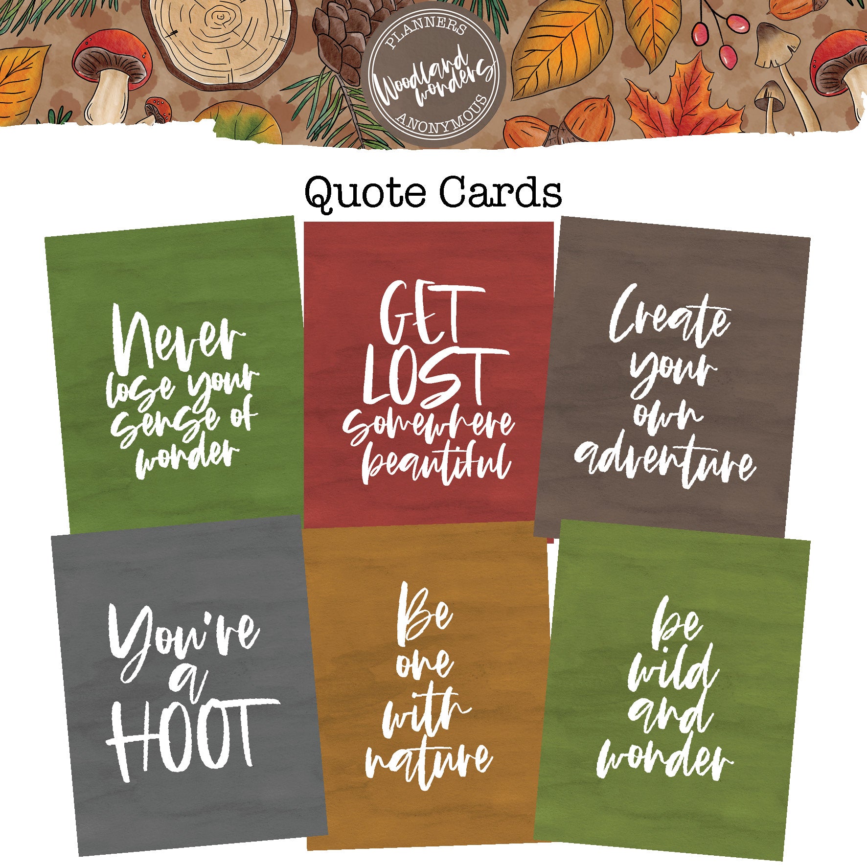 Woodland Wonders Quote Cards