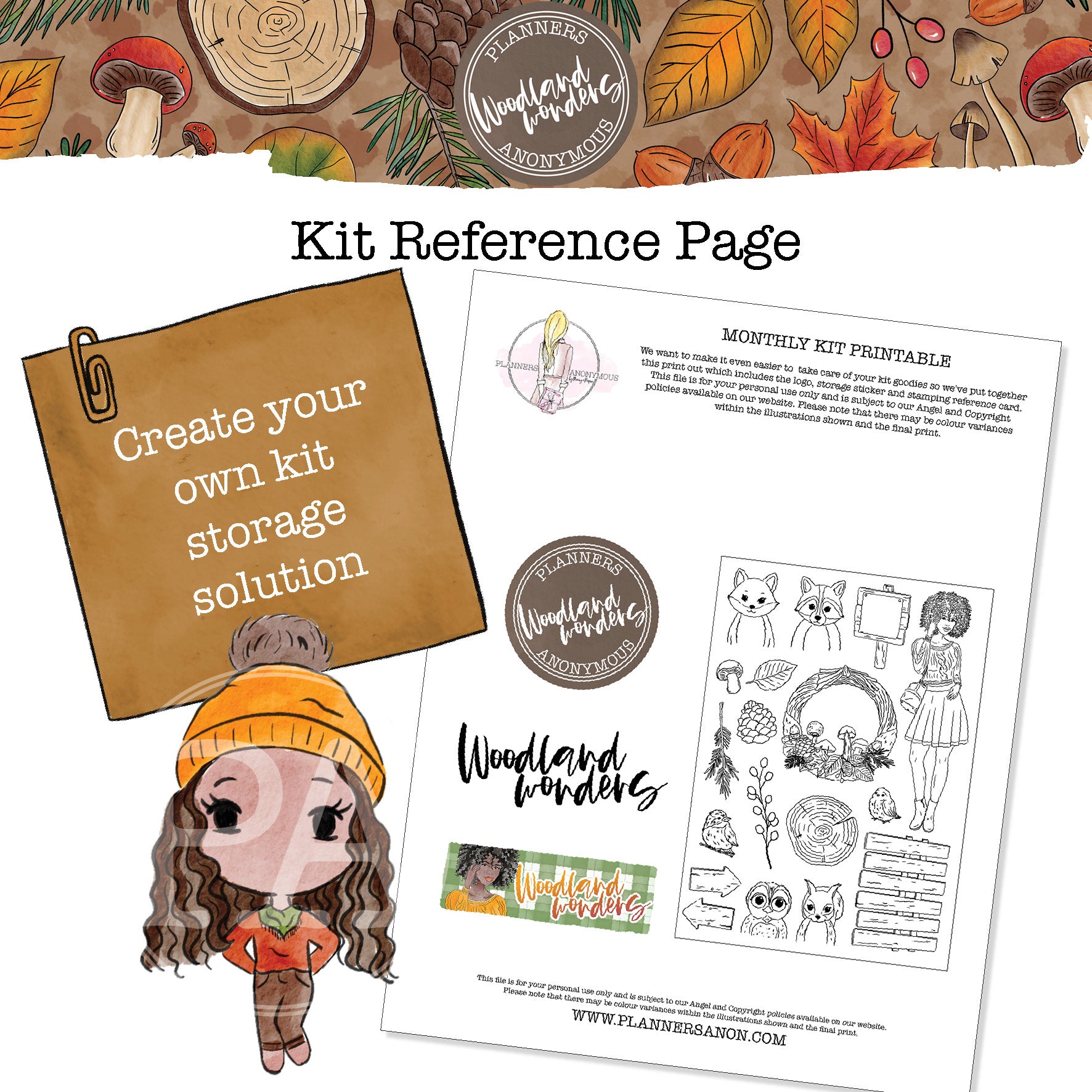 Woodland Wonders Kit Reference Page